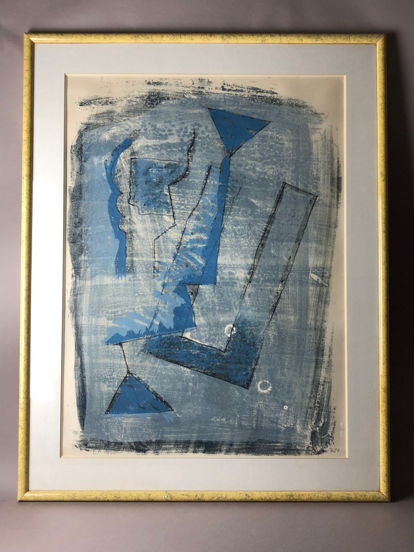 Null ZEITGENÖSSISCHE ARBEIT 

Abstrakte Komposition in Blau und Grau

Druck sign&hellip;