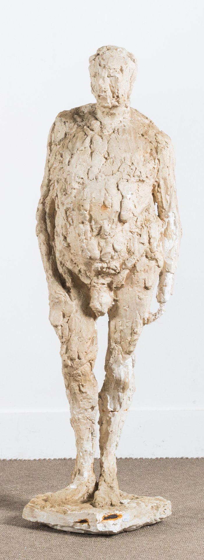 Null Denise JEROME 

站立的人。约1970年。

石膏雕塑，独特的作品。

身高102厘米。