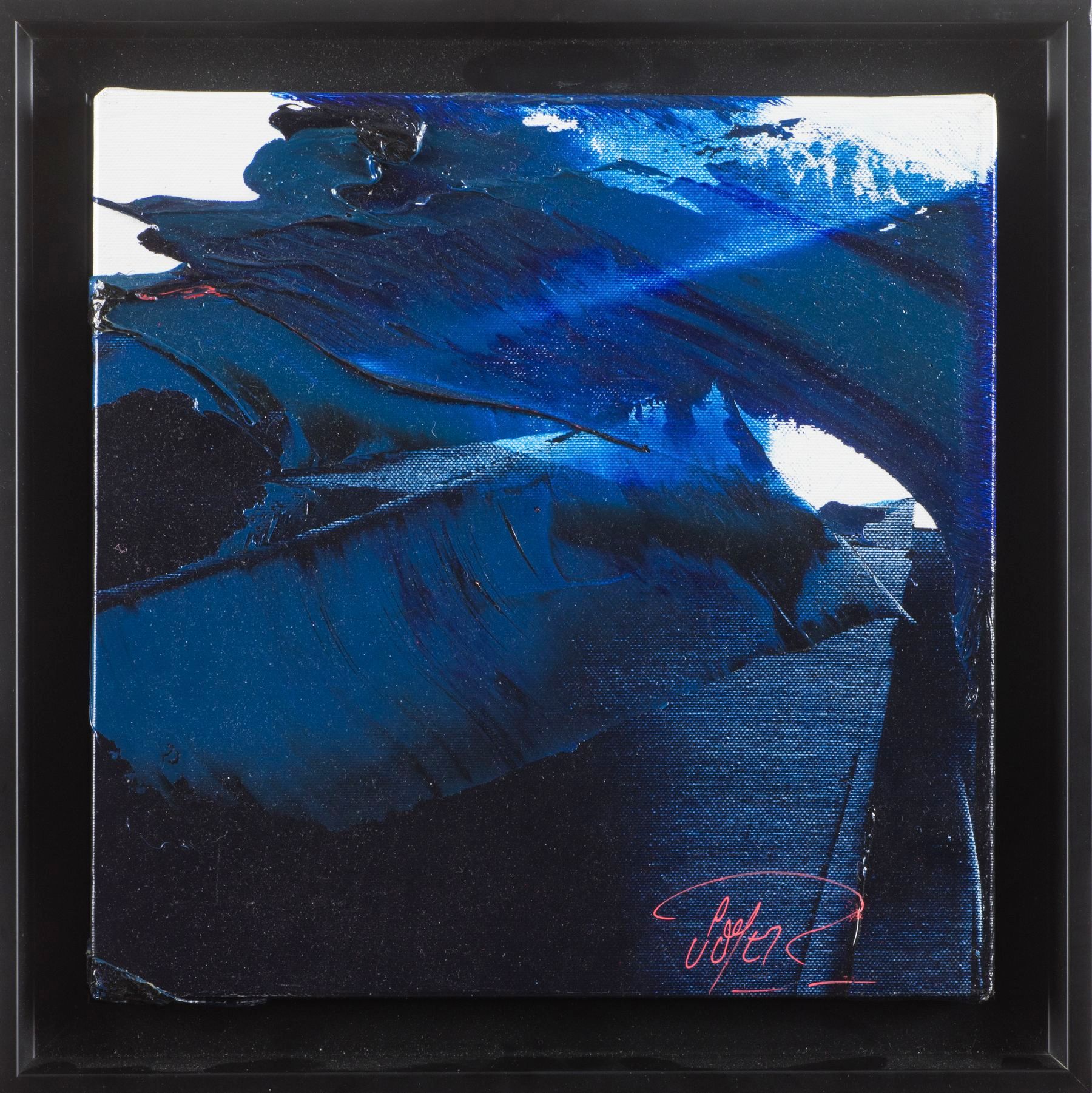 Null Jean SOYER nato nel 1937 

Composizione in blu. 

Olio su tela, firmato in &hellip;