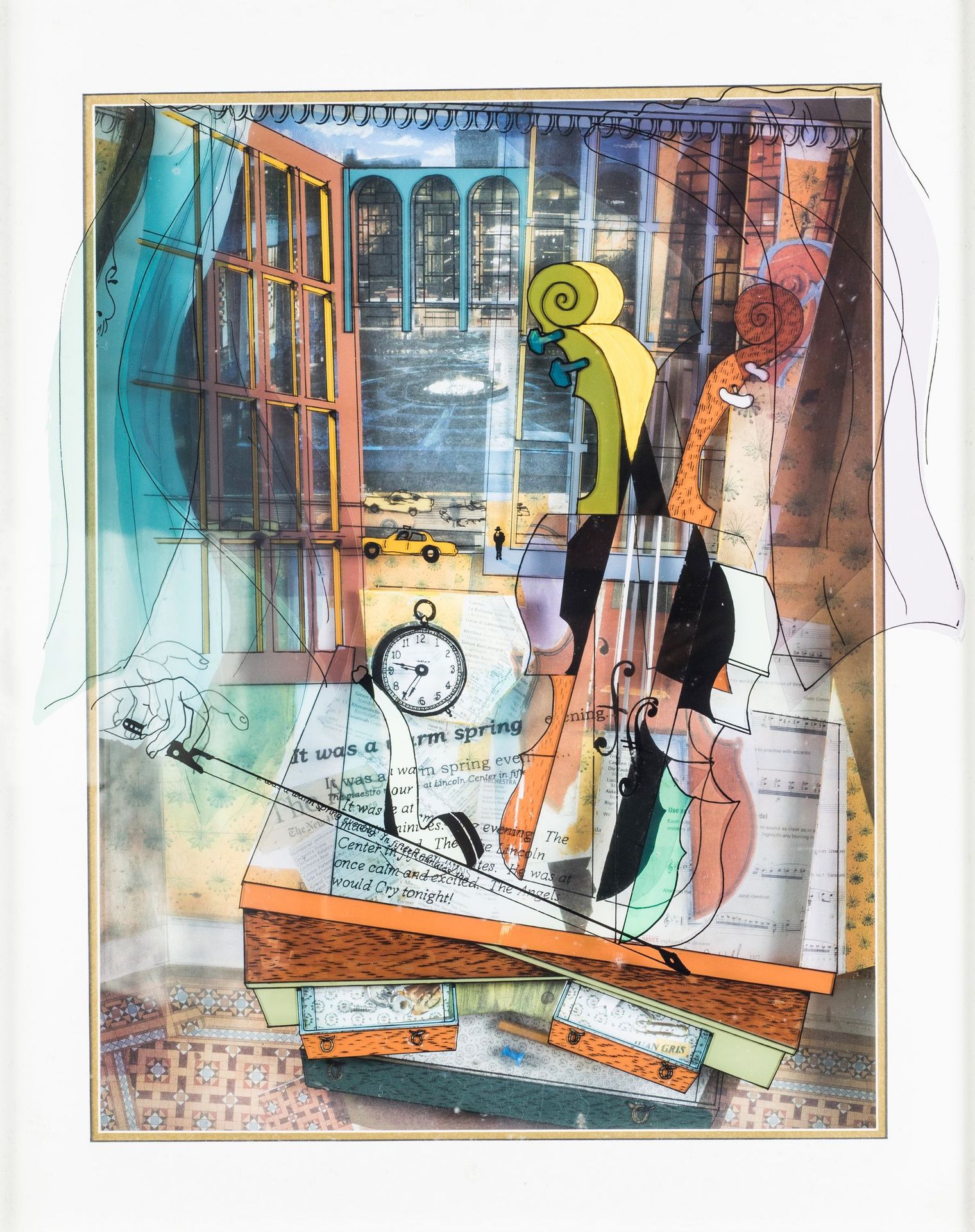 Null Jean-Pierre WEILL 

Tribute. 

Mixed media on different layers of glass.