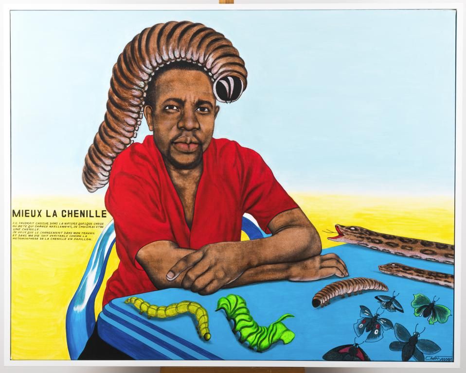 Null 谢里-桑巴（生于1956年，刚果民主共和国），《Mieux la chenille》，2004年。丙烯酸画布，右侧有签名和日期，113 x 143cm&hellip;