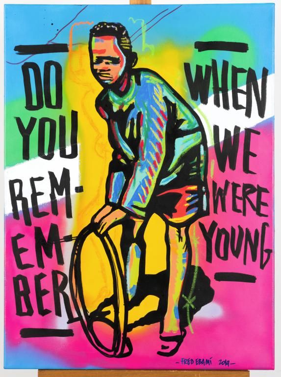 Null EBAMI Fred (born 1976, Cameroon), "Do you remember", 2019. Acrylic on canva&hellip;