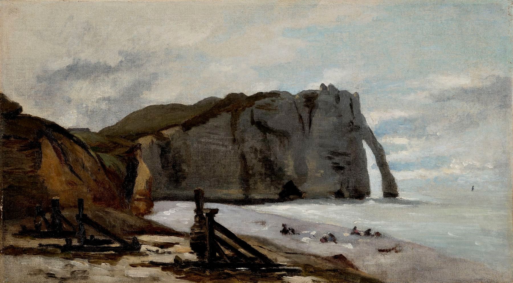 Null Claude MONET, 1840-1926
Etretat, Tor und Klippe von Aval, 1864
Öl auf Leinw&hellip;