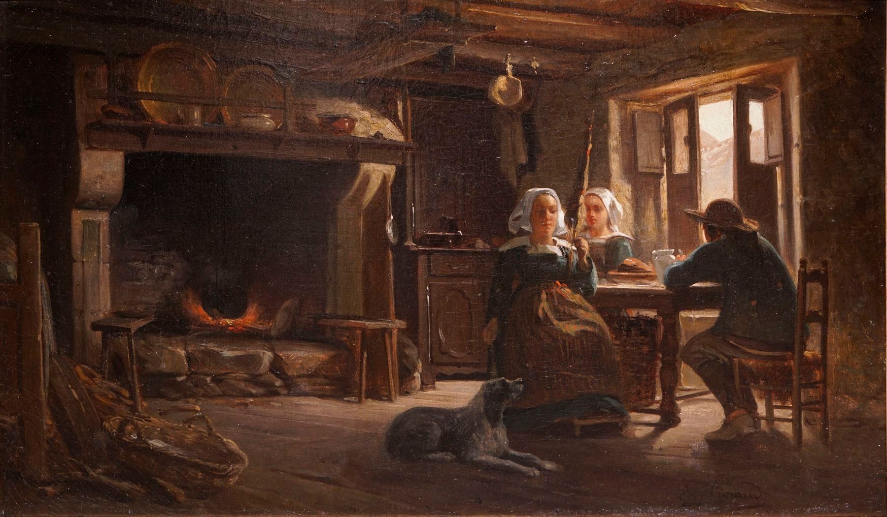 Null Charles GIRAUD, 1819-1892
Bretonisches Interieur
Öl auf Leinwand (Restaurie&hellip;