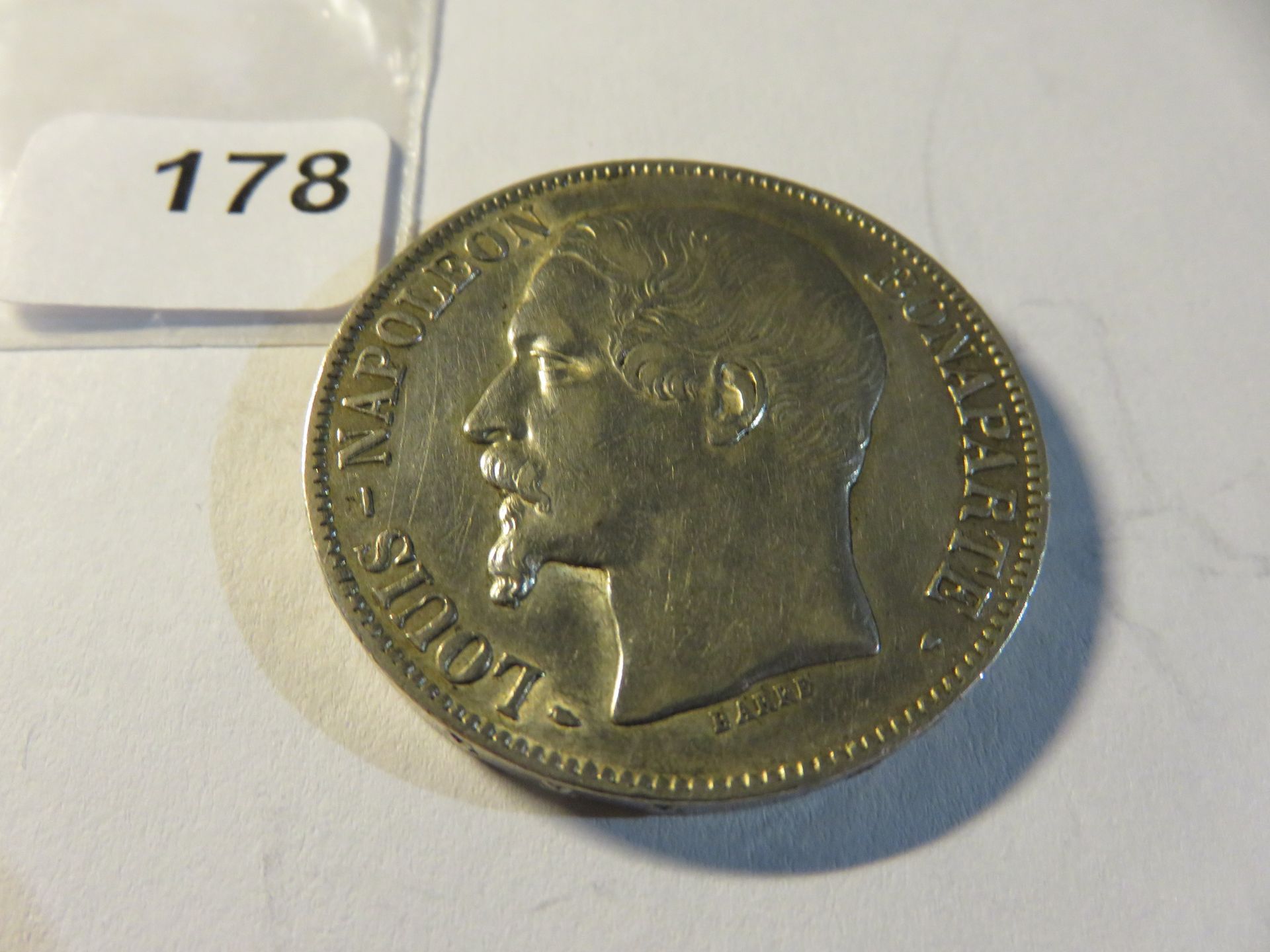 Null Valuta - Francia - 5 franchi Luigi Napoleone Bonaparte 1852 A Parigi, barbi&hellip;