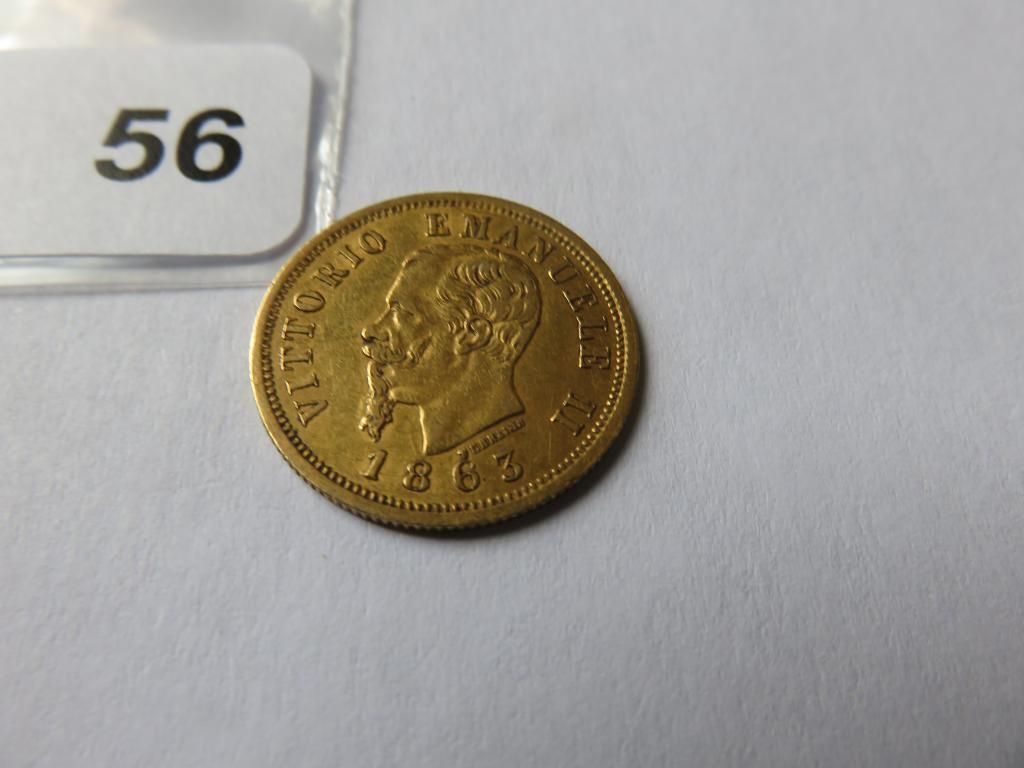 Null Moneda de oro - Italia - 10 Liras Victor Manuel II 1863 T Turín (543.000 ej&hellip;