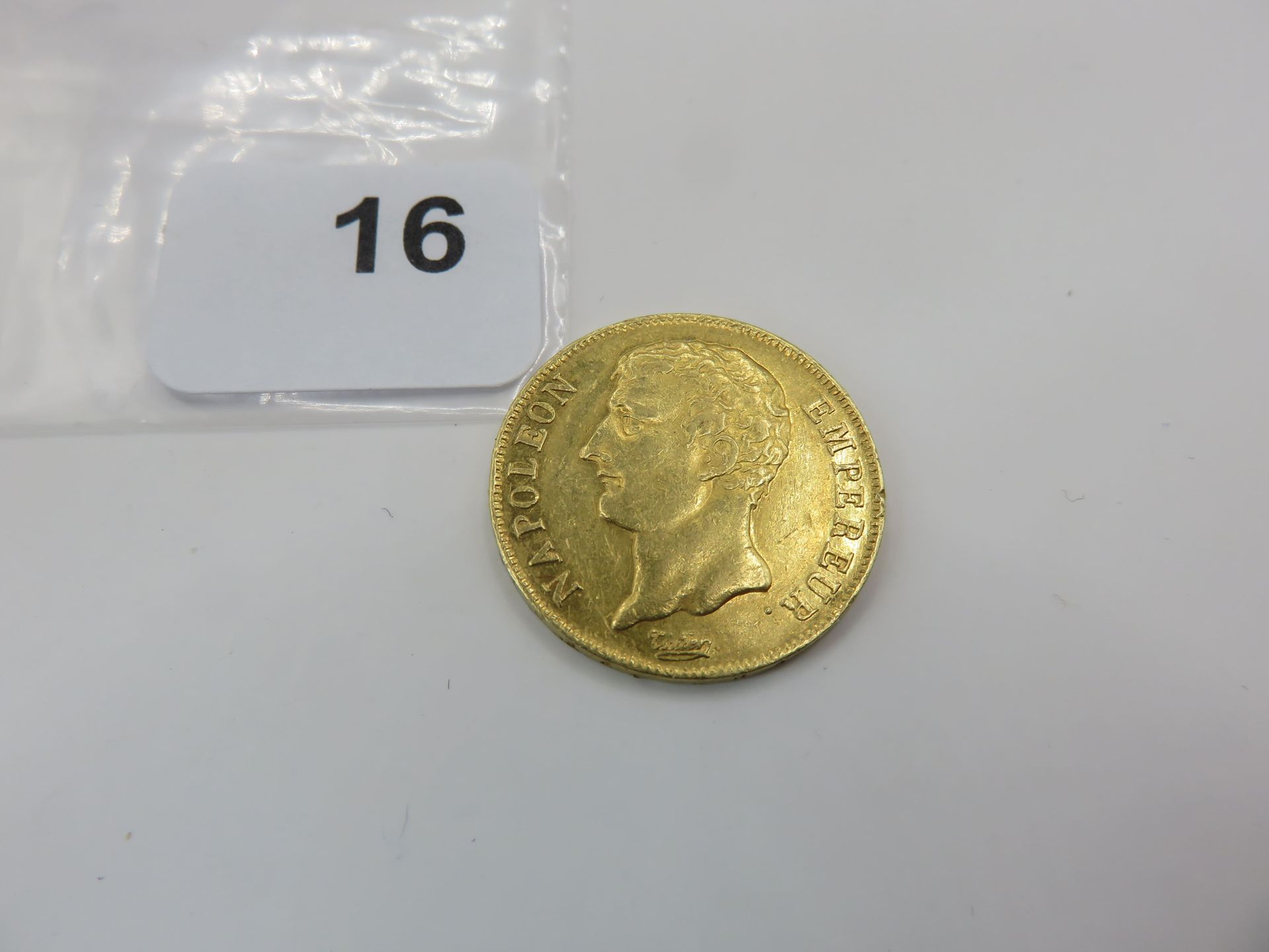 Null Monnaie or - France - 20 Francs Napoléon Ier tête nue, calendrier révolutio&hellip;