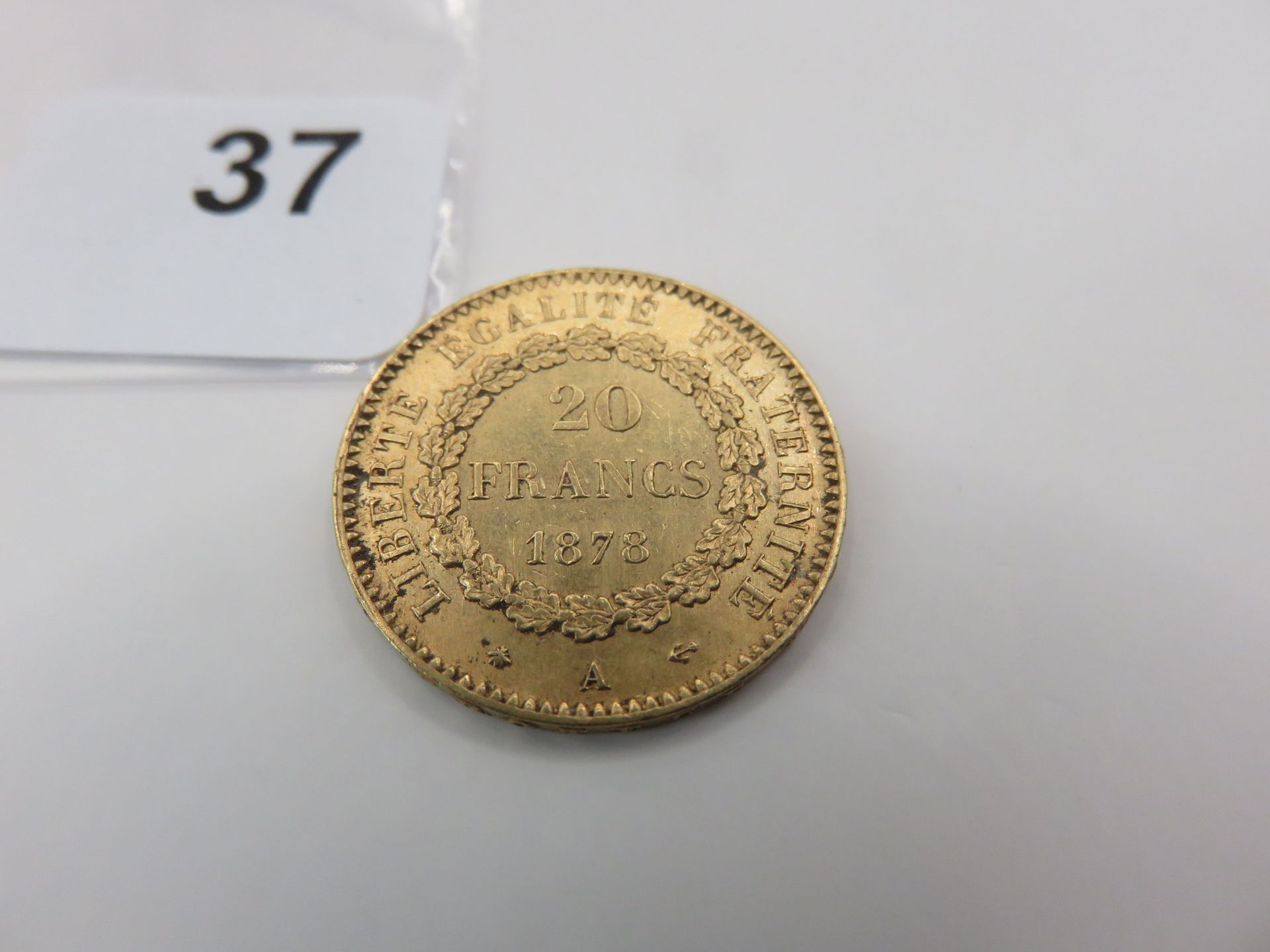 Null Monnaie or - France - 20 Francs Génie 1878 A TTB