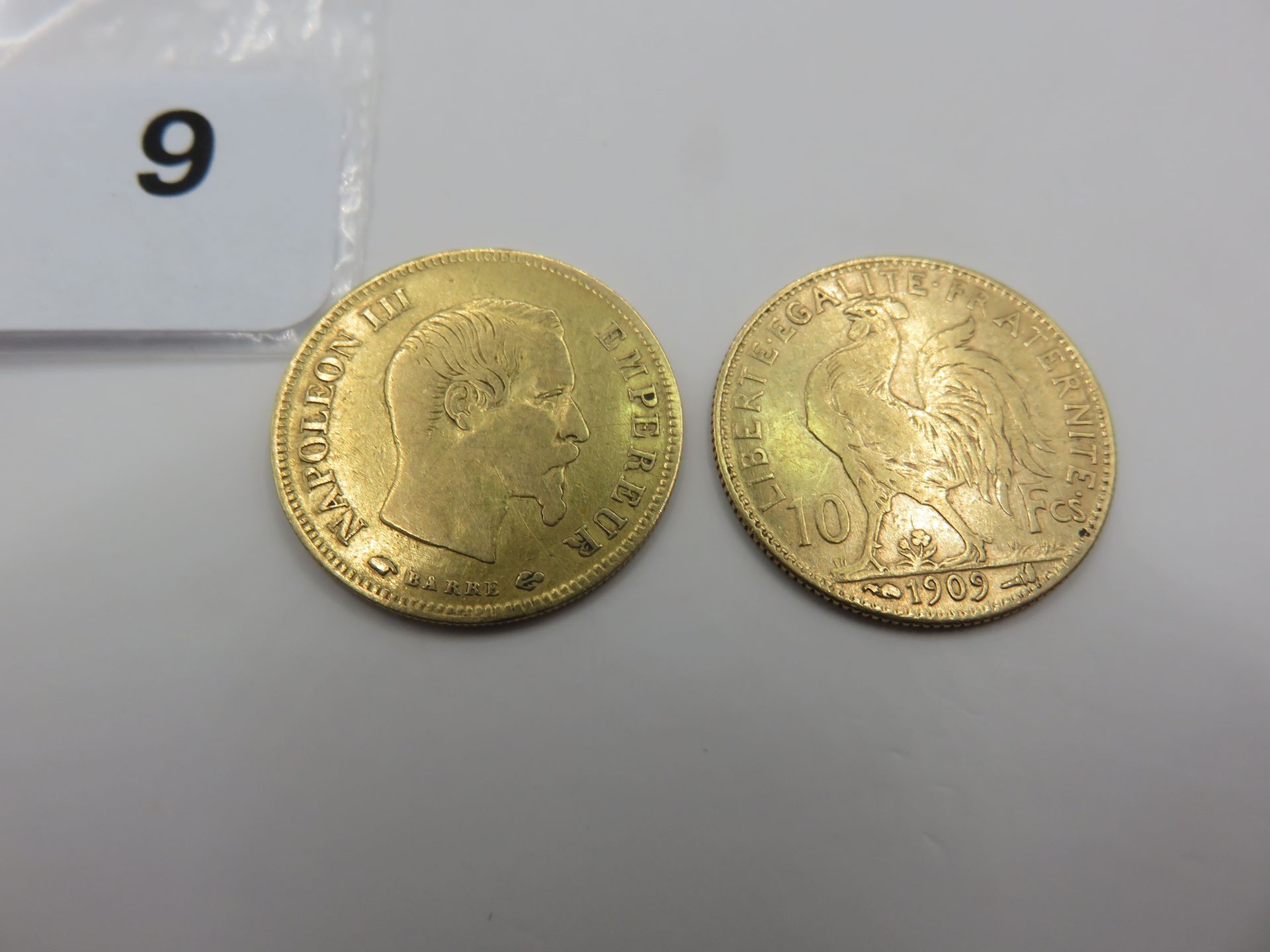 Null Monnaies or - France - Lot de 2 x 10 Francs or, 10 Francs Napoléon III tête&hellip;