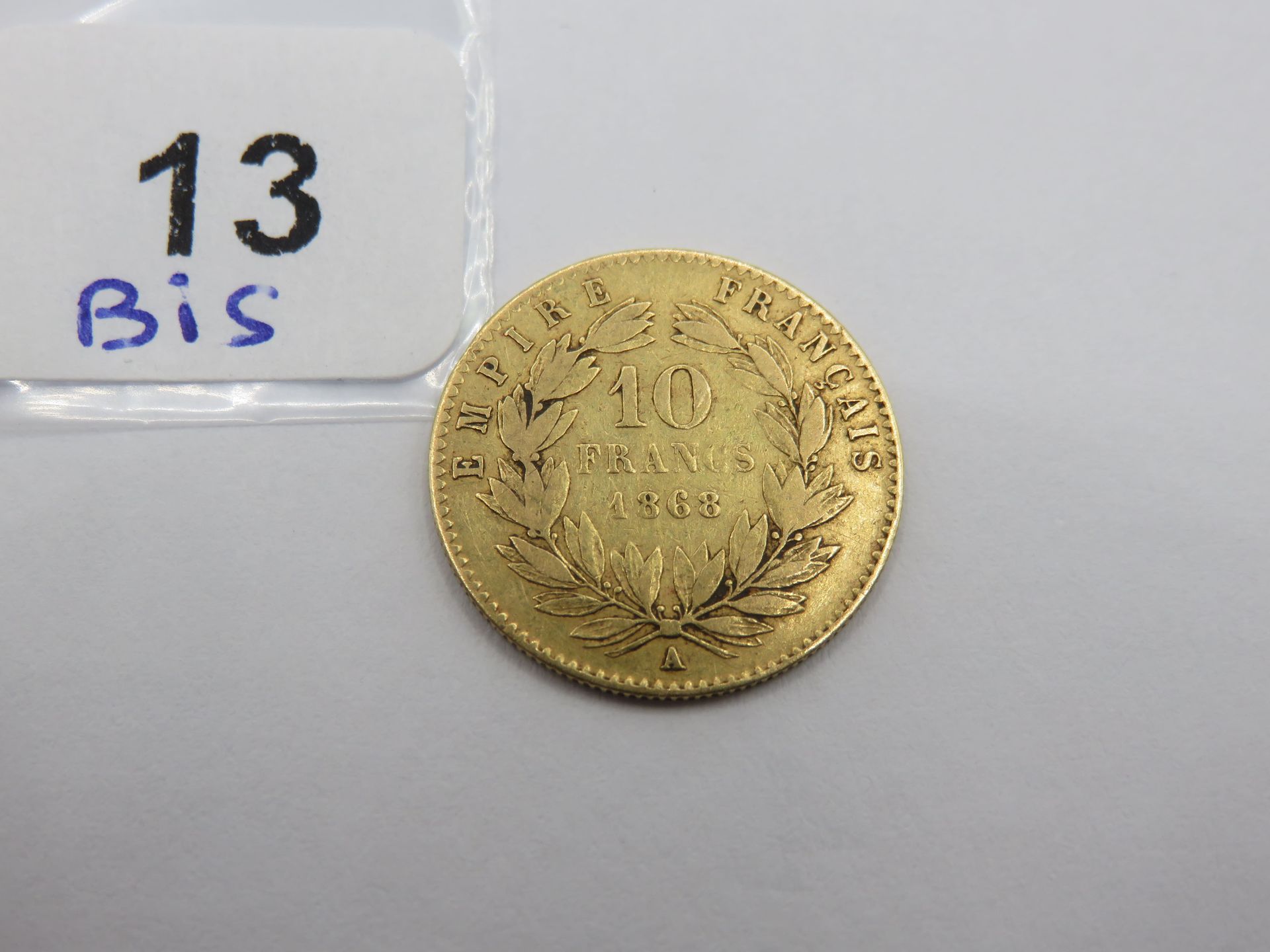 Null Monnaie or - France - 10 Francs Napoléon III tête laurée 1868 A TB à +