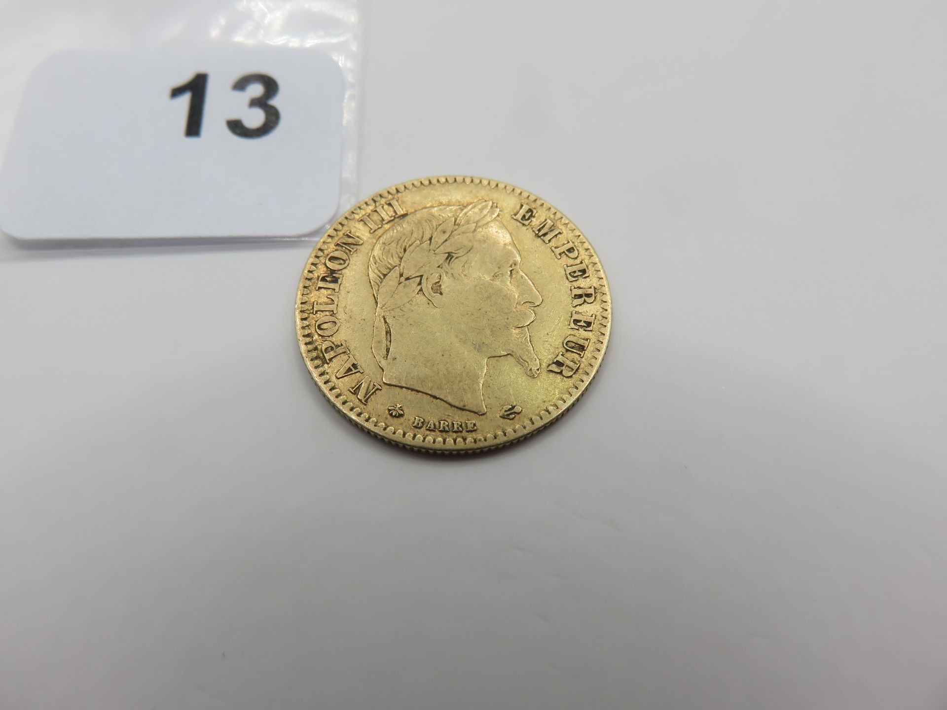 Null Monnaie or - France - 10 Francs Napoléon III tête laurée 1865 A TB