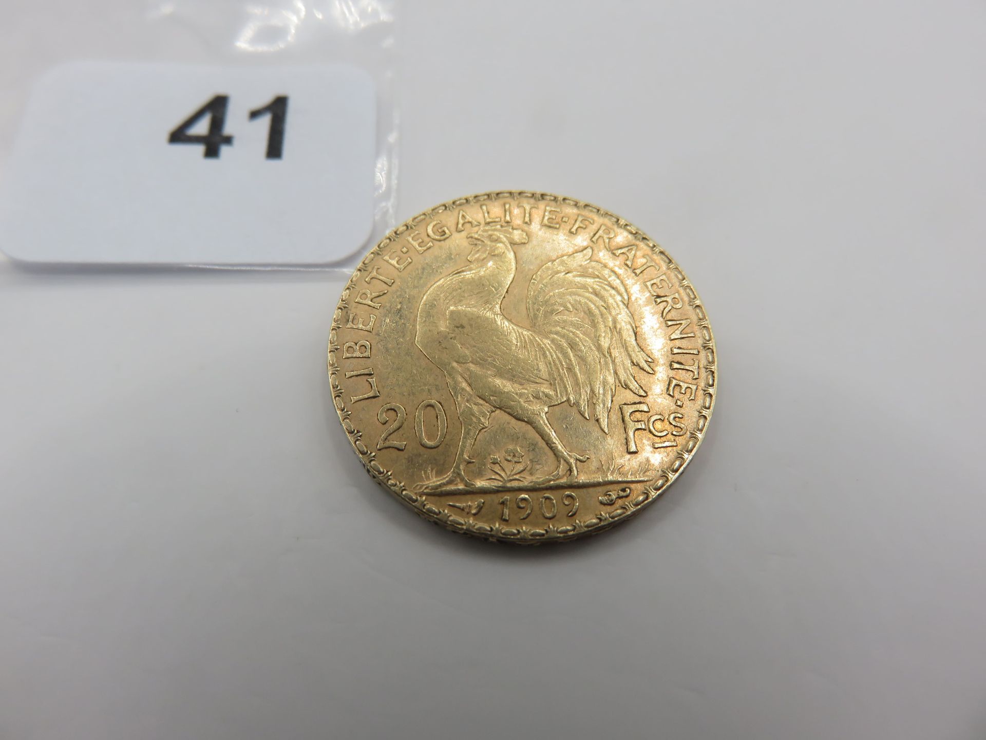 Null Monnaie or - France - 20 Francs Coq 1909 TTB