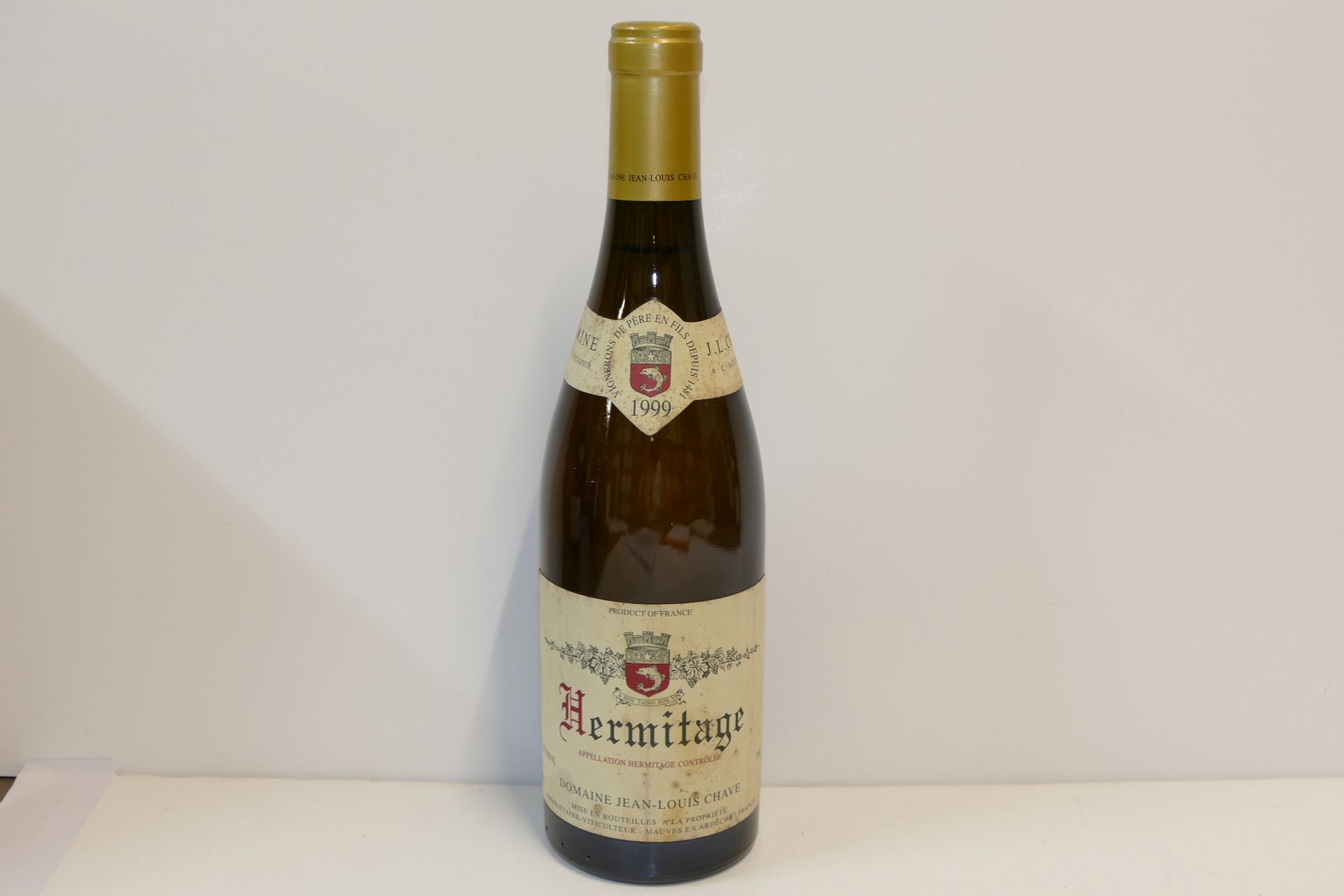 Null 1 Btle Hermitage white 1999 Domaine Jean-Louis Chave slightly dirty collar &hellip;
