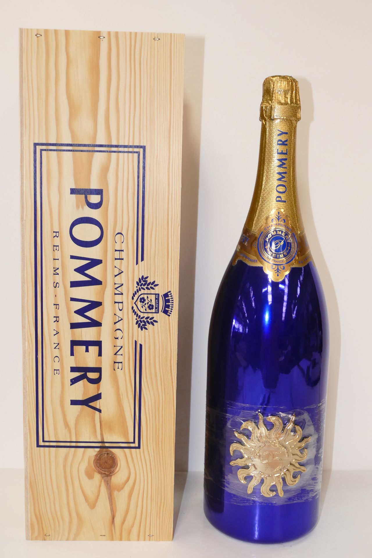 Null 1 Jeroboam Champagner Pommery Brut Jahrgang 1995 in original Holzkiste IC 1&hellip;