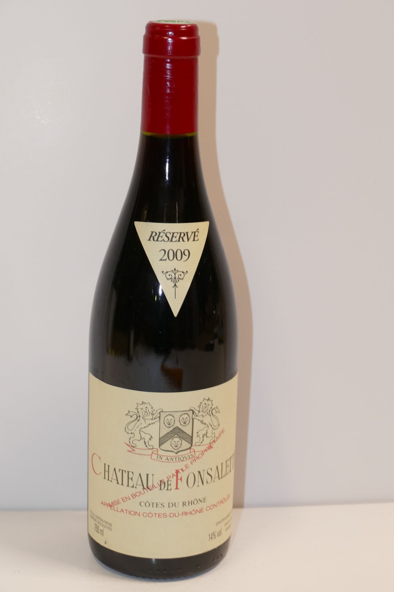 Null 1 Btle Château de Fonsalette rouge 2009 étiquette très très légèrement abîm&hellip;