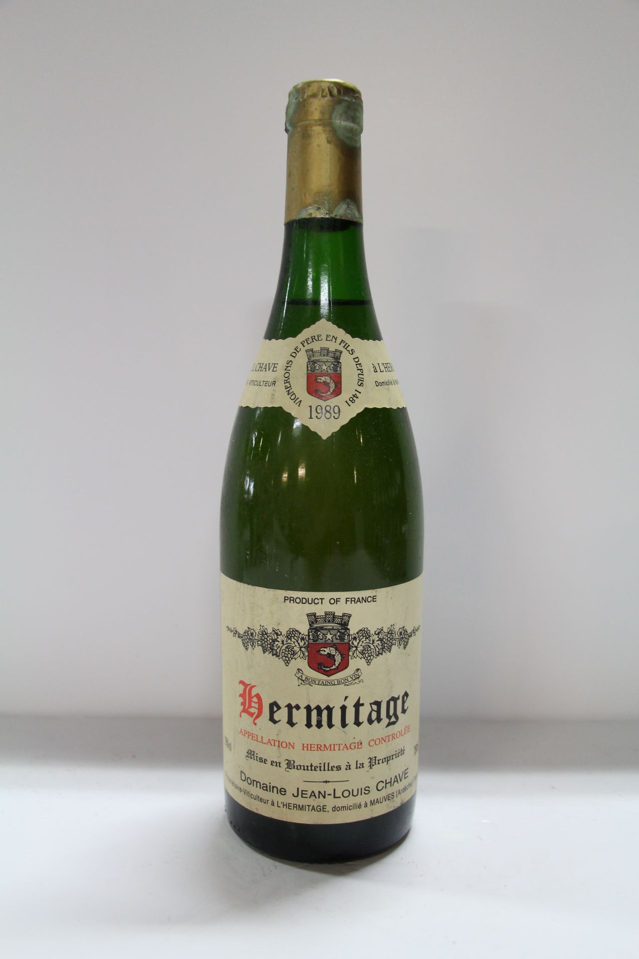 Null 1 Btle Hermitage bianco 1989 Domaine Jean-Louis Chave capsula ossidata etic&hellip;