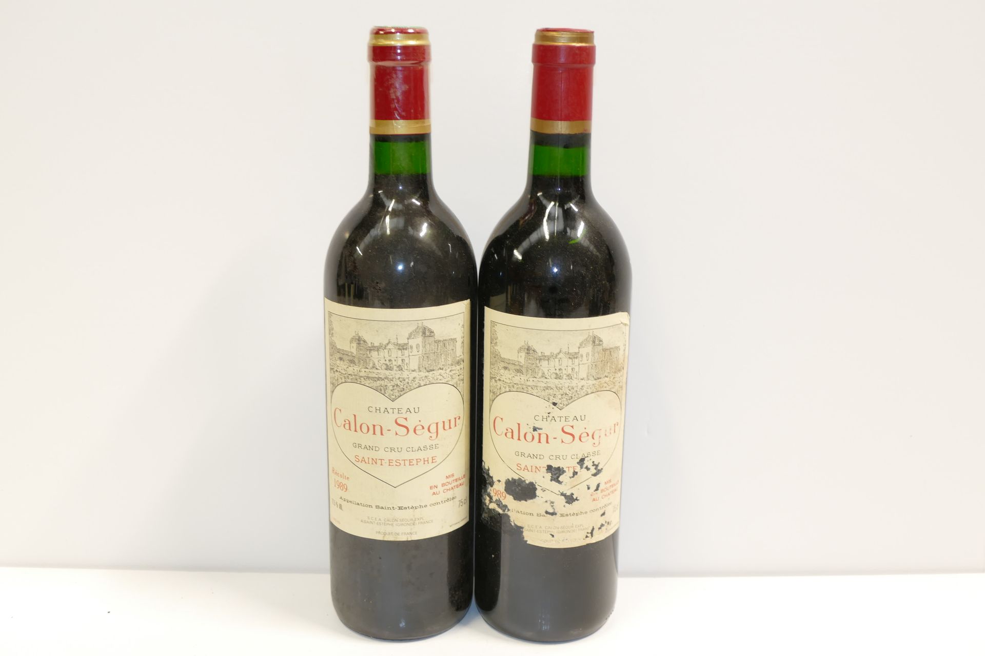 Null 2 Btles Château Calon Ségur 1989 3ème GCC Saint Estèphe étiquettes légèreme&hellip;