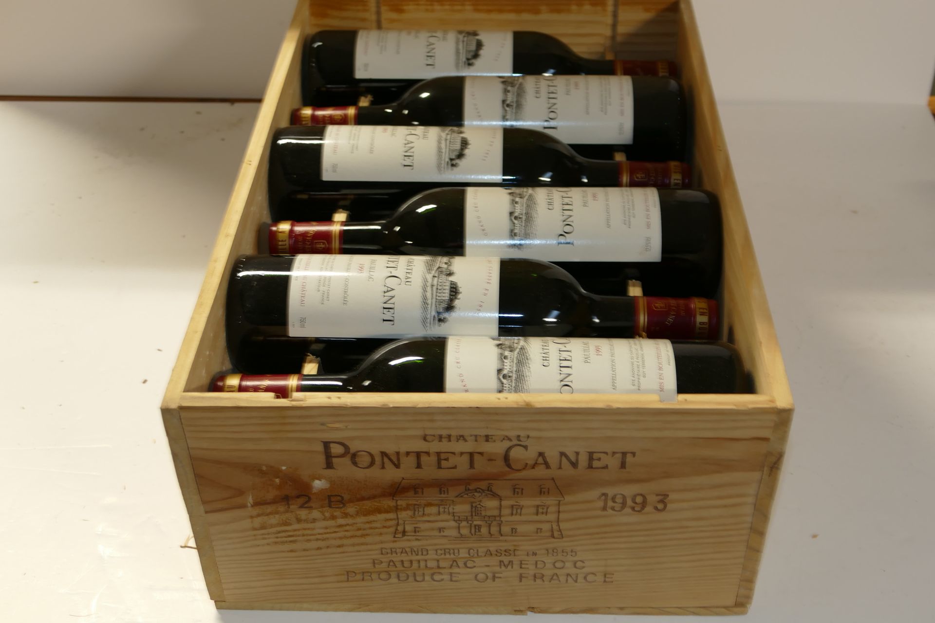 Null 12 Btles Château Pontet Canet 1993 5° GCC Pauillac in cassa di legno origin&hellip;