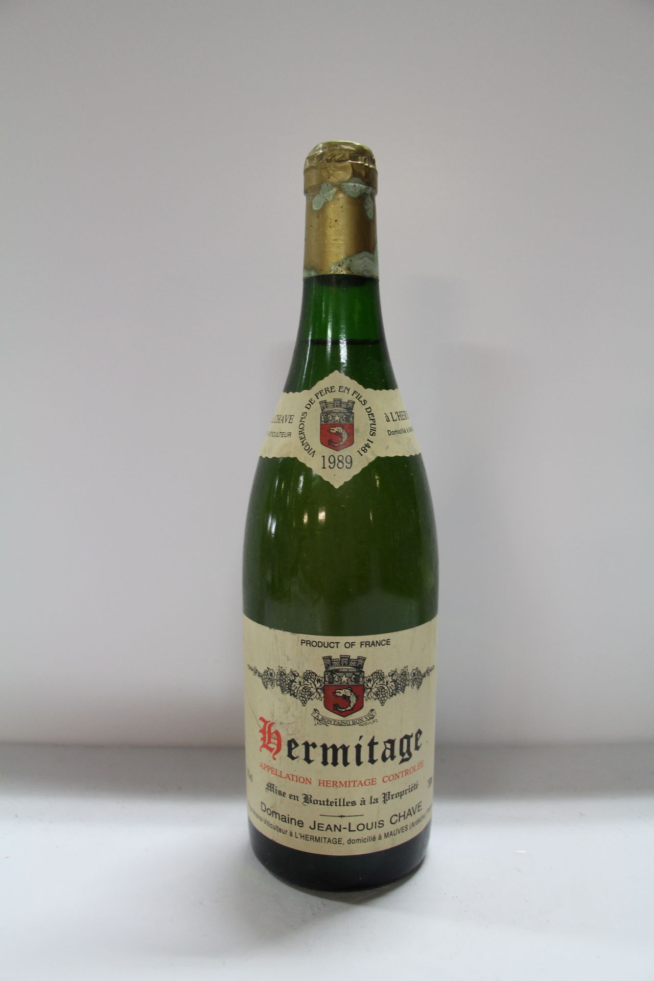 Null 1 Btle Hermitage white 1989 Domaine Jean-Louis Chave 氧化的瓶盖，标签略显肮脏 专家：Emilie&hellip;
