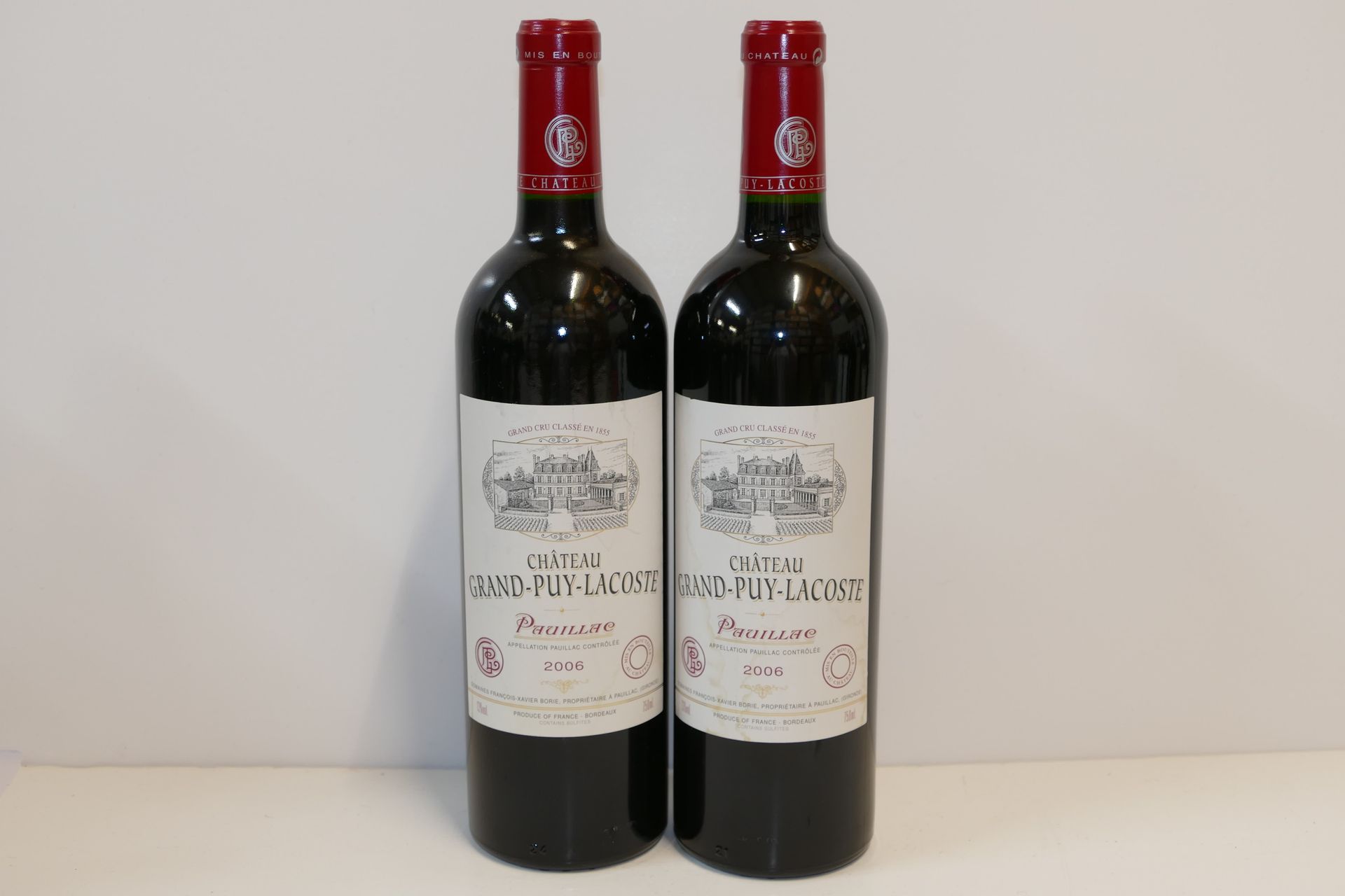 Null 2 Btles Château Grand Puy Lacoste 2006 5th GCC Pauillac labels very slightl&hellip;