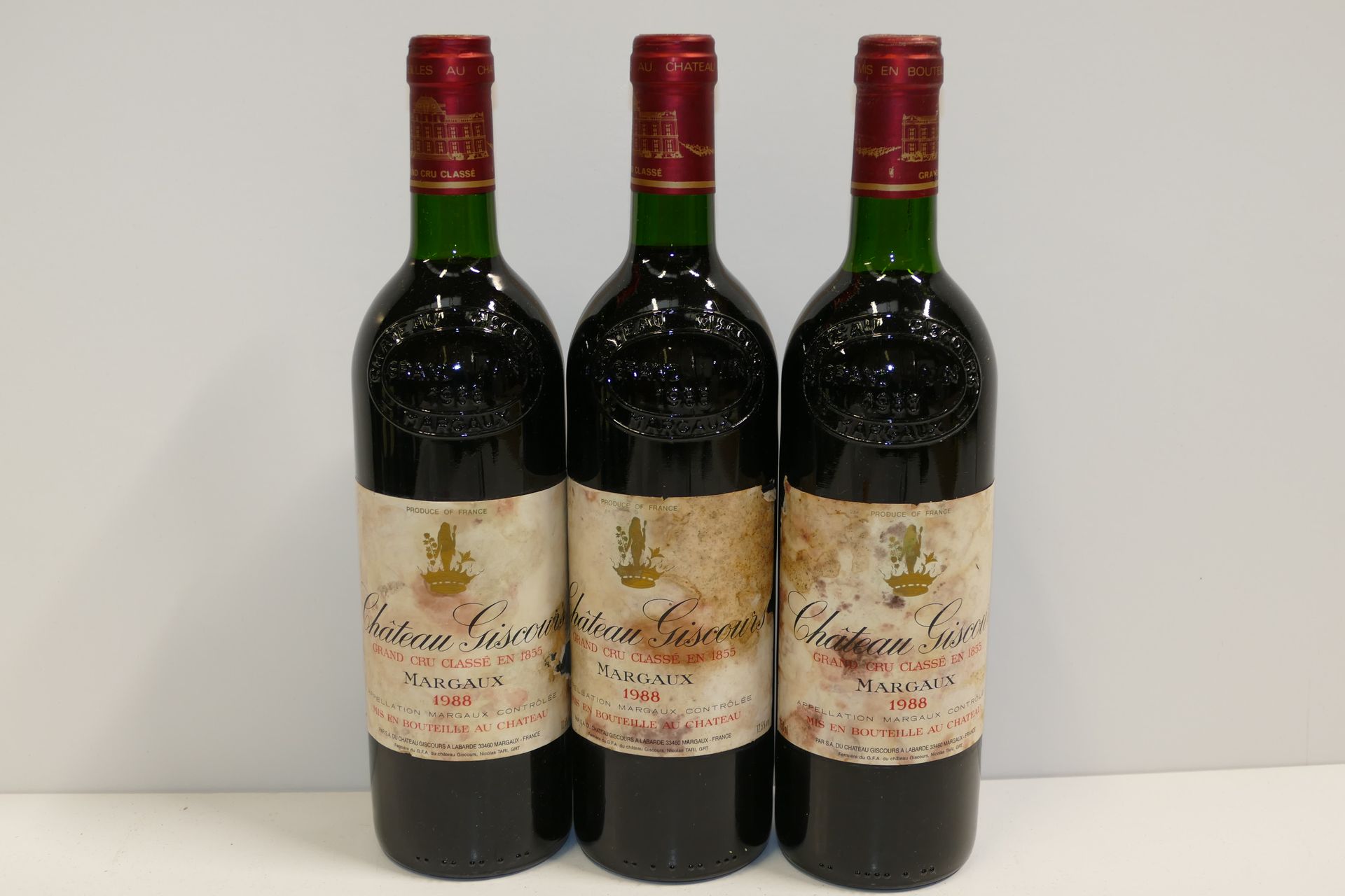 Null 3 Btles Château Giscours 1988 3rd GCC Margaux of which one is very slightly&hellip;