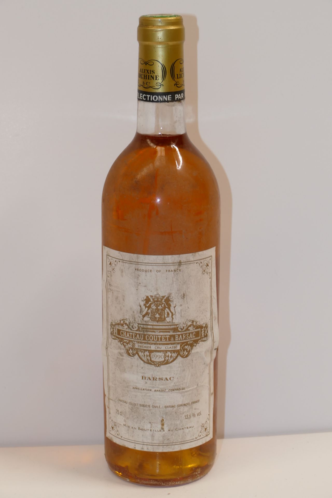 Null 1 Btle Château Coutet 1990 1er CC Sauternes label dirty and slightly damage&hellip;