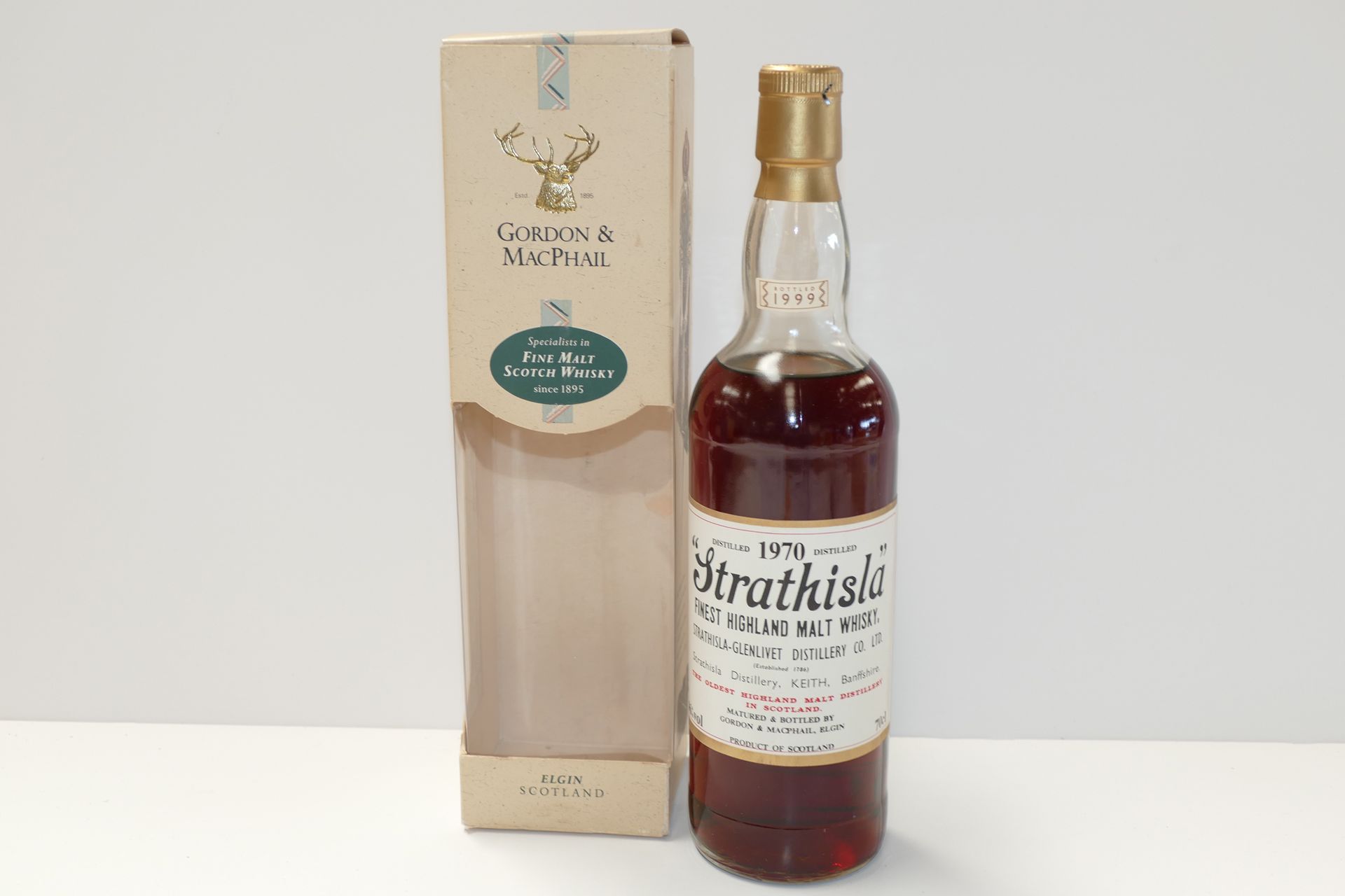 Null 1 Btle Whisky Strathisla Distilled 1970 Bottled 1999 Matured and Bottled by&hellip;