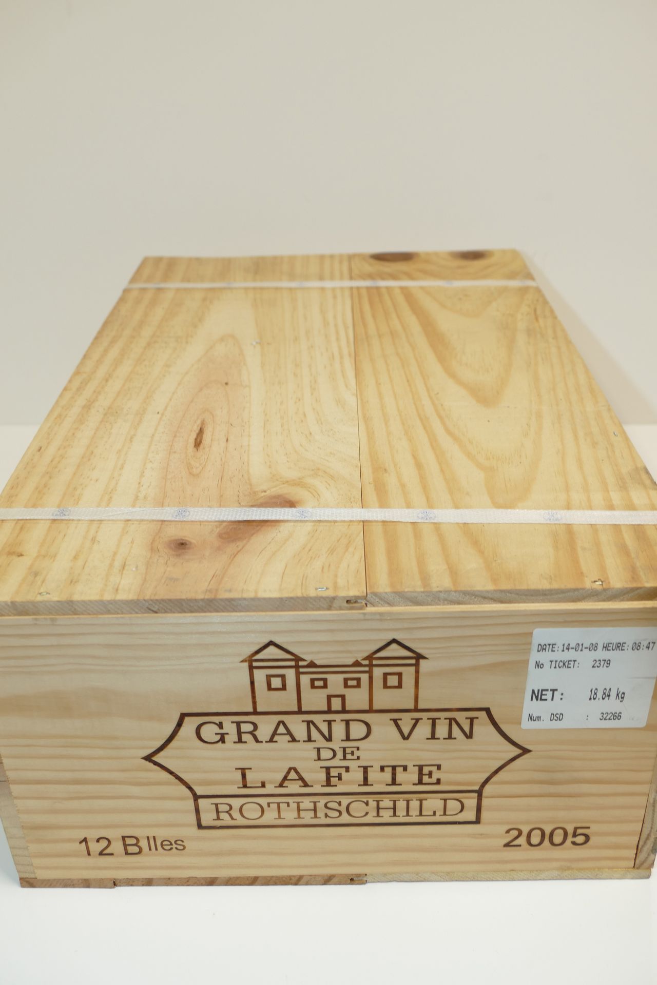 Null 12 Btles Château Lafite Rothschild 2005 1er GCC Pauillac en caja de madera &hellip;