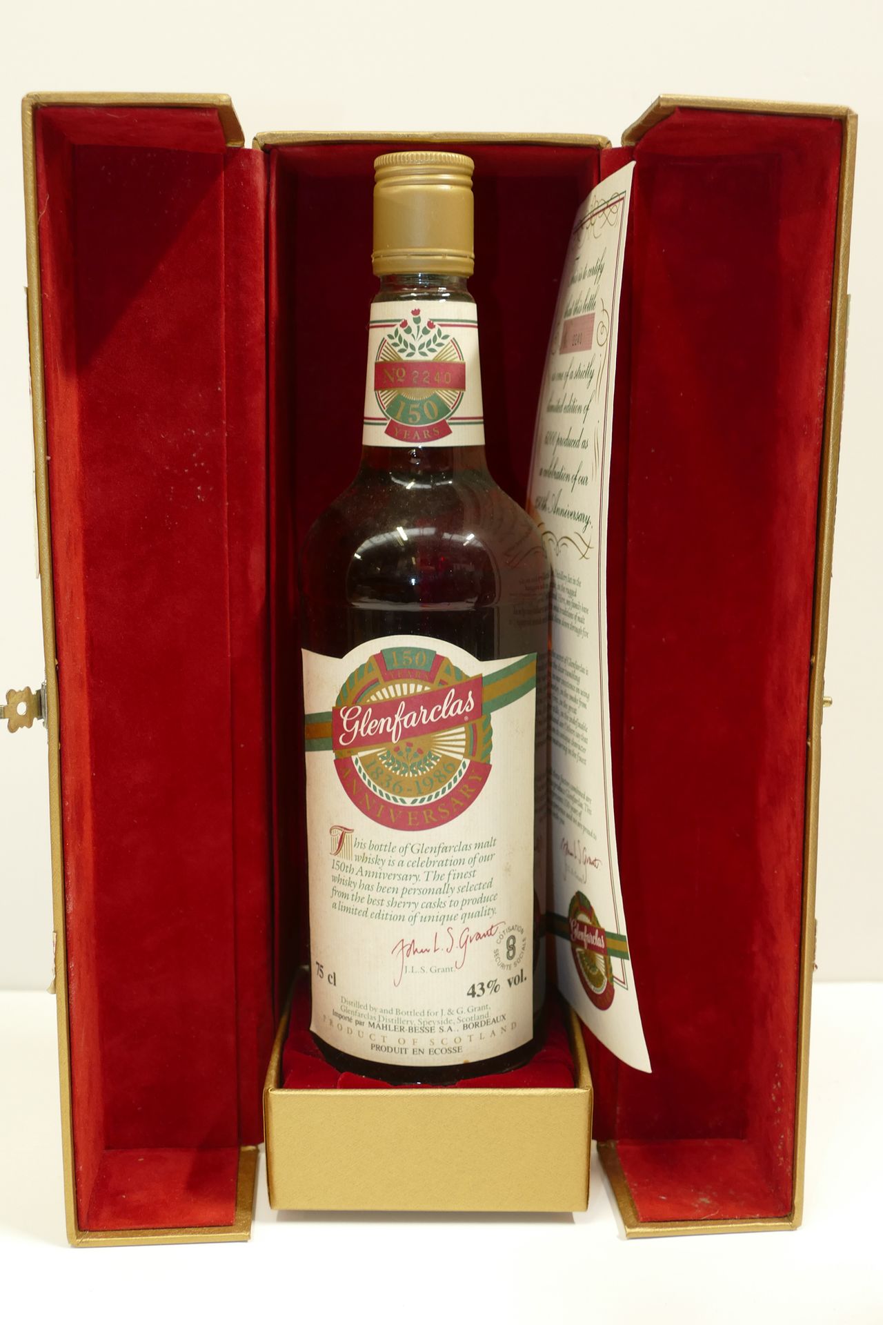 1 Btle Whisky Glenfarclass 150° Anniversary en coffret Expert : Emilie Gorreteau