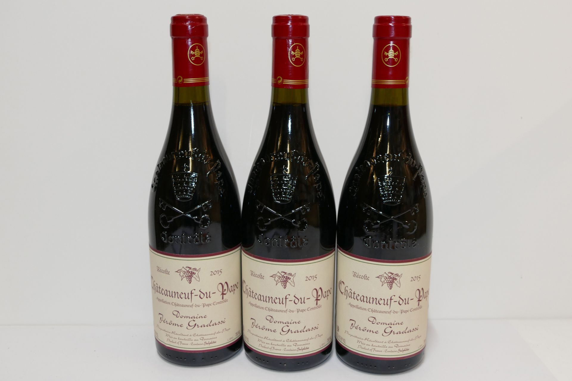 Null 3 Btles Châteauneuf du Pape rouge 2015 Domaine Jérôme Gradassi Esperto : Em&hellip;