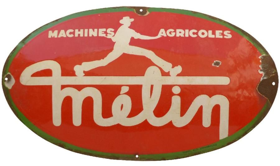 Null (Machines agricoles) Mélin - dim. : 34,5 x 60 cm - bombée - Emaill. Als. St&hellip;