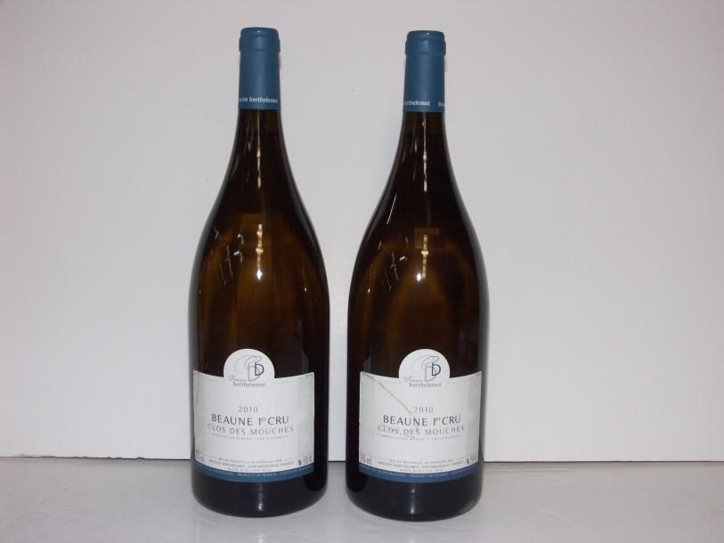 Null 2 Magnums Beaune 1er Cru Clos des Mouches blanc 2010 Domaine Berthelemot ét&hellip;