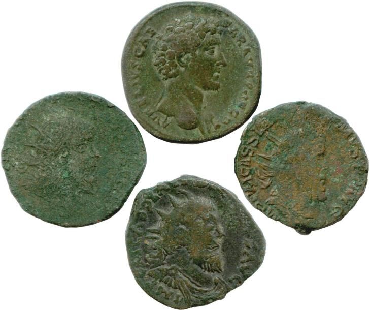 Null Lot de 150 sesterces (grands bronzes) provenant du Camp romain d'Etaples (N&hellip;