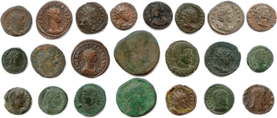 Null Lot de 337 monnaies romaines :

en argent (deniers et antoniniens) 

et en &hellip;
