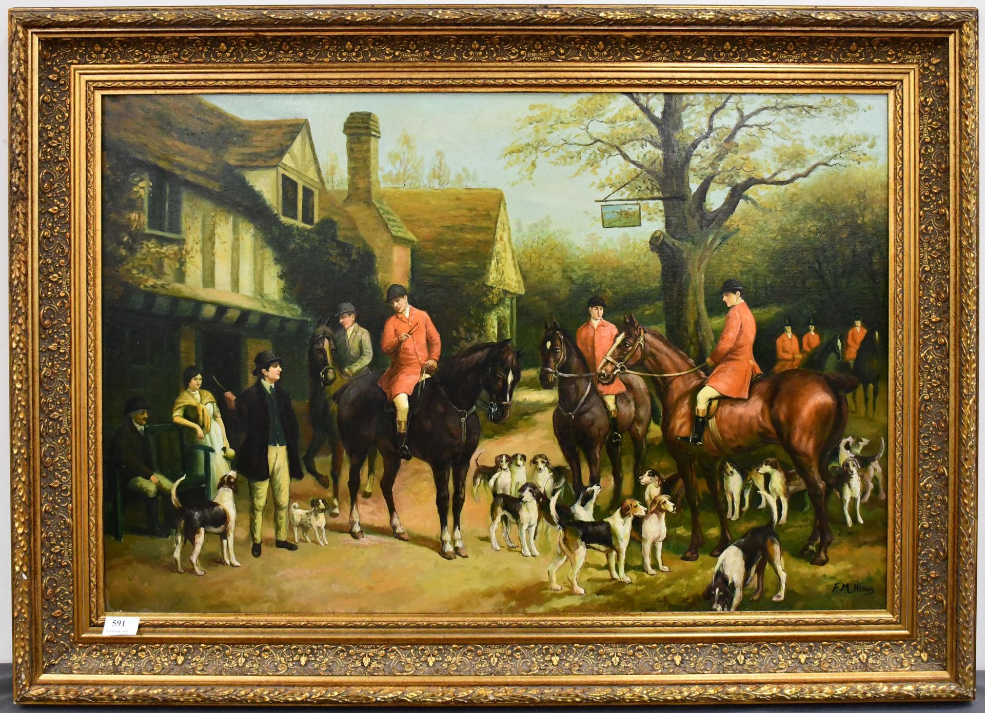 Null 绘画

油画："狩猎队的场景"。尺寸：60厘米×90厘米。