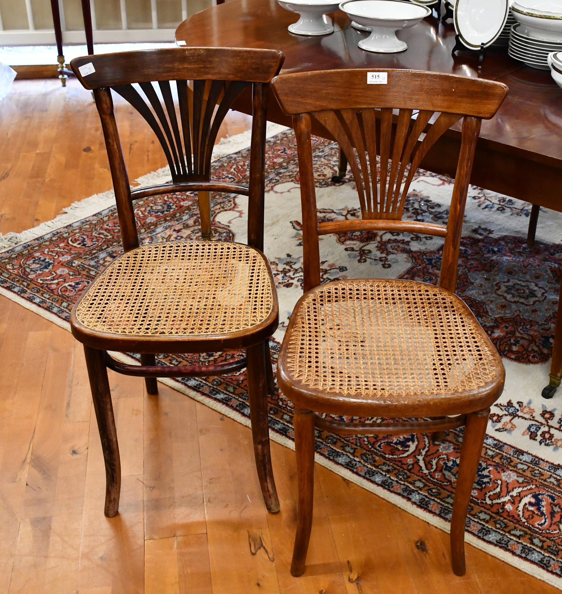 Null Thonet

Series of four chairs "N° 221", with cane seats.