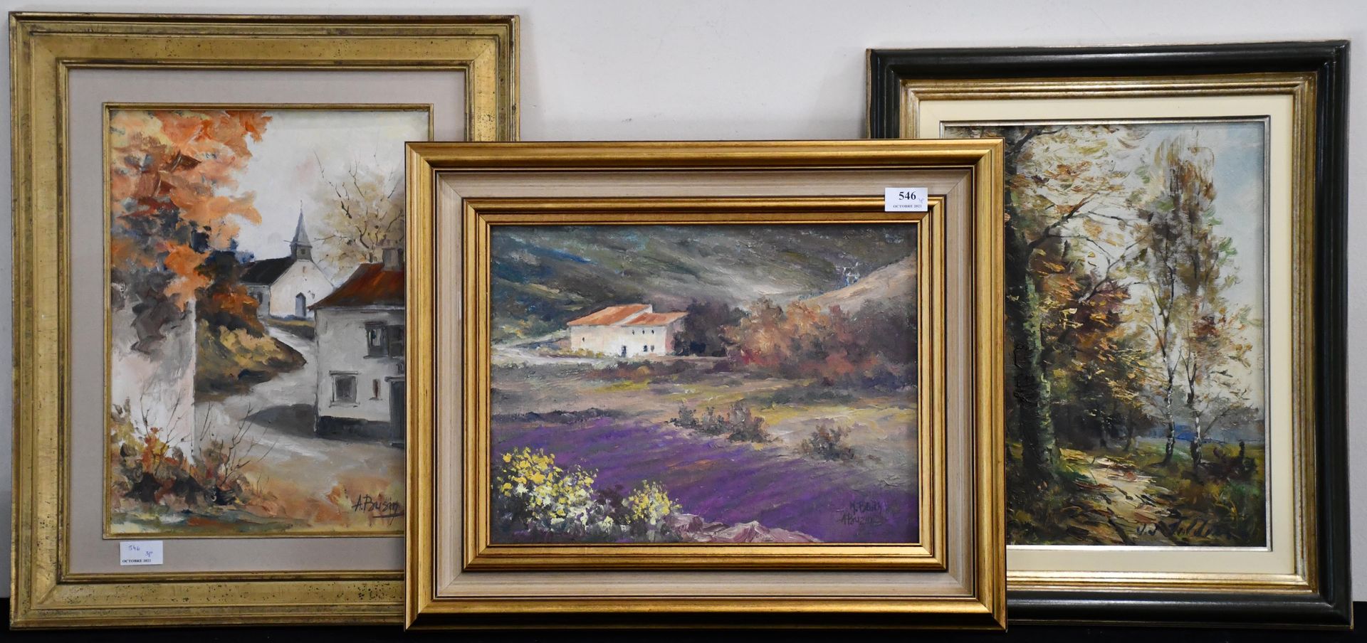 Null Three paintings

Two oils on canvas : "Landscapes" by A. Busin, and, oil on&hellip;