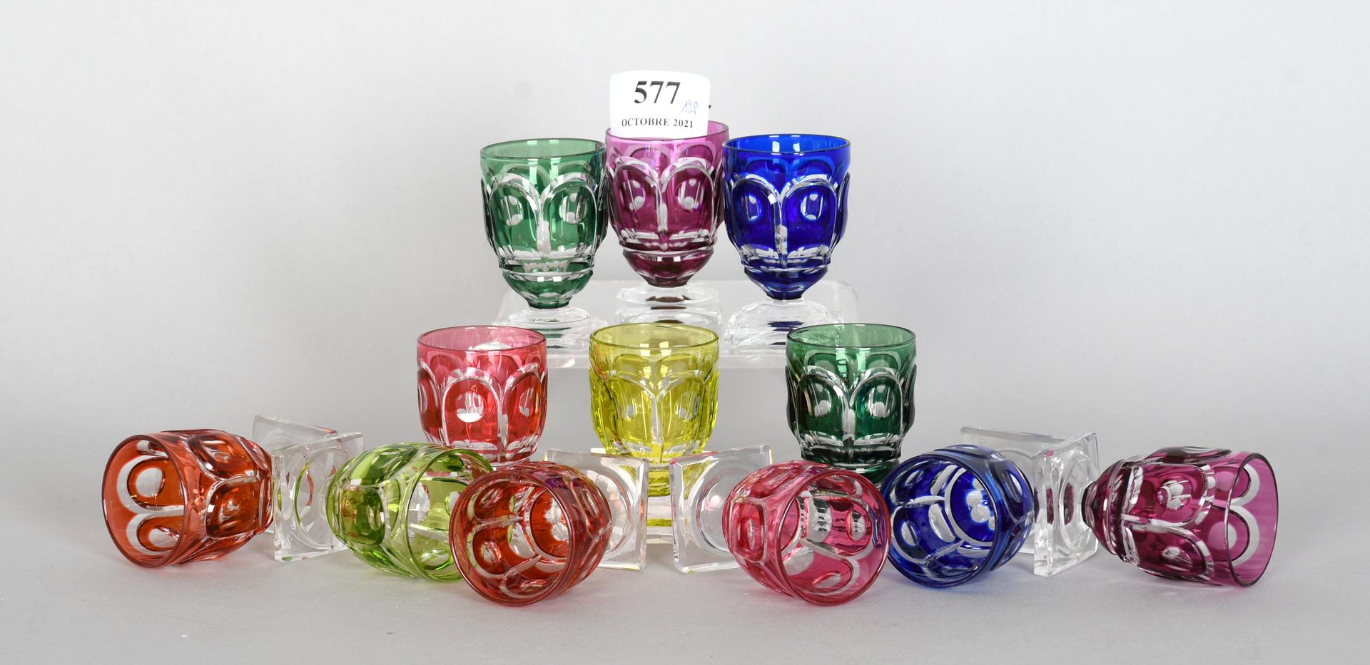 Null Val Saint-Lambert

Set of twelve multicolored "Napoleon" liqueur glasses wi&hellip;