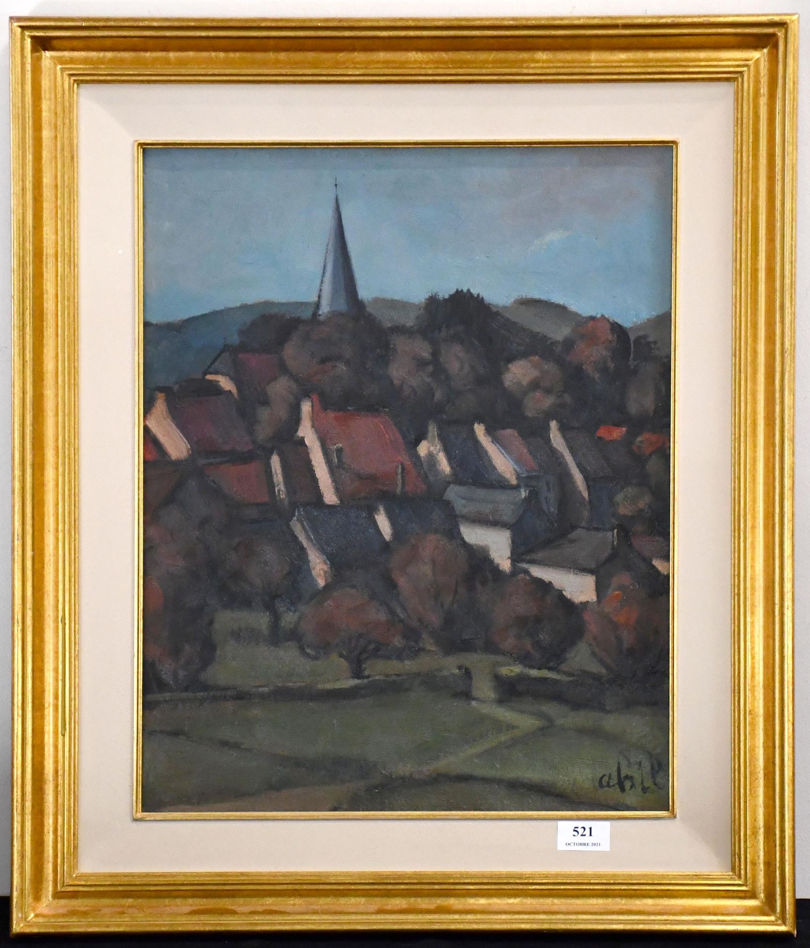 Null Painting

Oil on canvas: "Hamlet and bell tower in autumn". Signed. Size : &hellip;