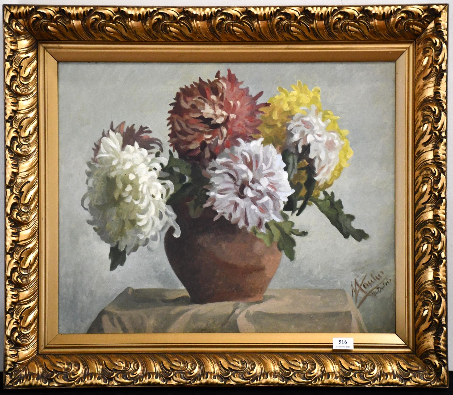 Null Peinture

Huile sur toile : “Nature morte aux chrysanthèmes”. Signée. Dimen&hellip;