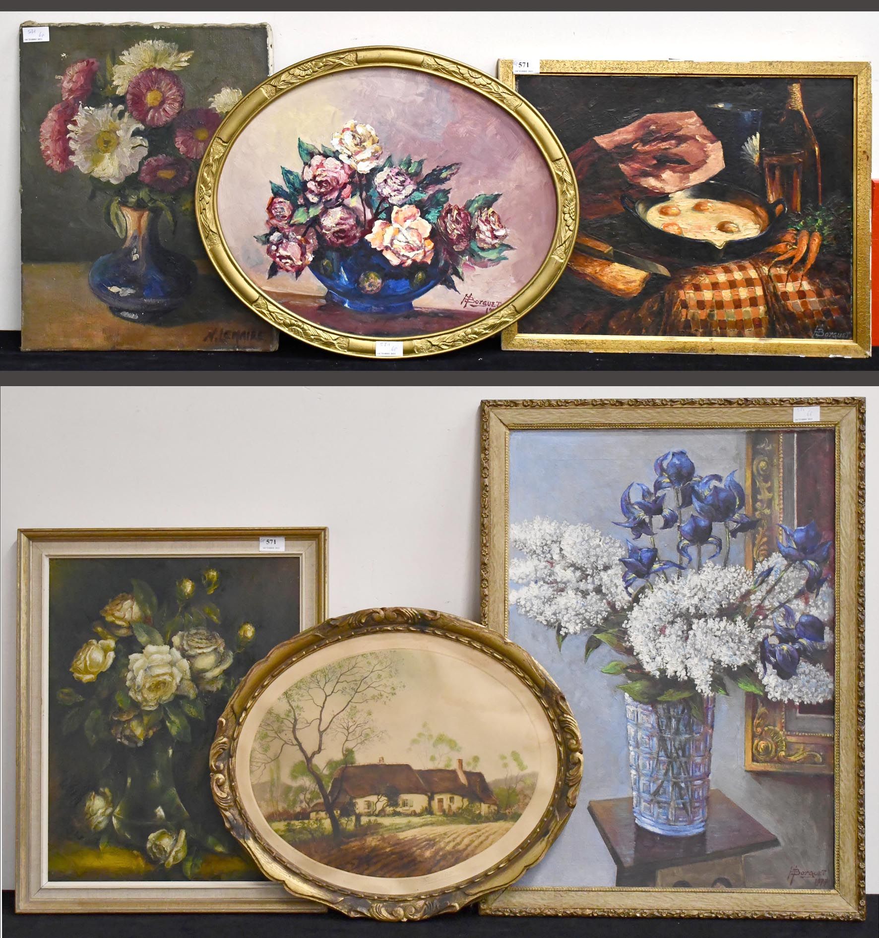 Null Sei dipinti

Cinque oli: "Natures mortes" di Henri Borguet, e un olio di Le&hellip;