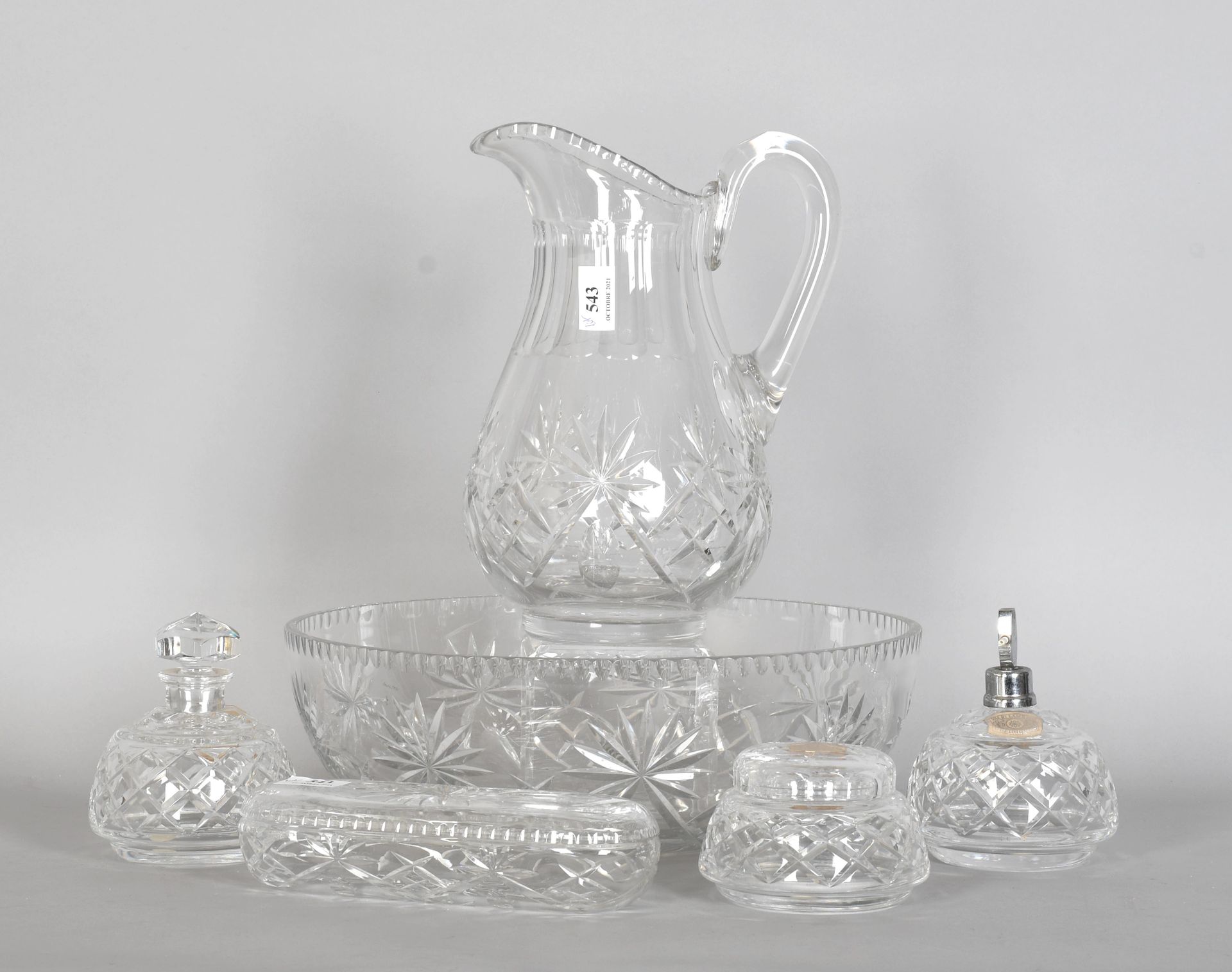 Null Val Saint-Lambert

A clear cut crystal ewer and its basin. Four pieces of c&hellip;