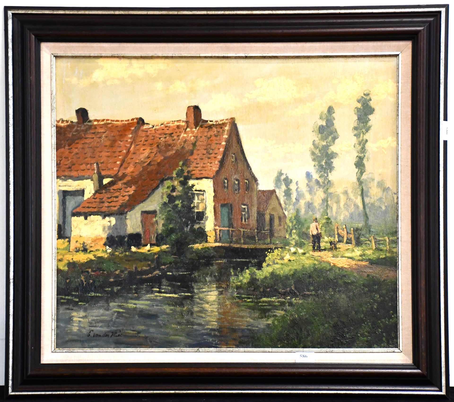 Null E.范德弗里特

板上油画："动画风景"。签名。尺寸：60厘米×70厘米。