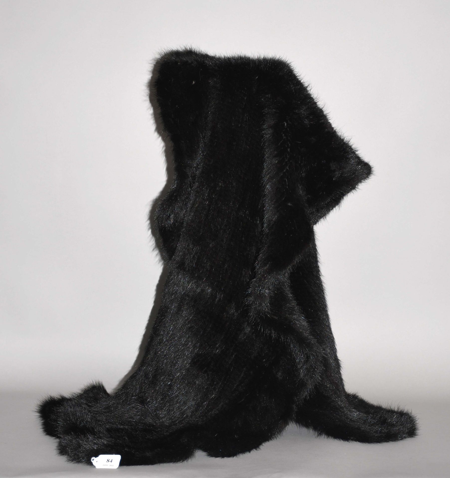 Null Black knitted mink stole