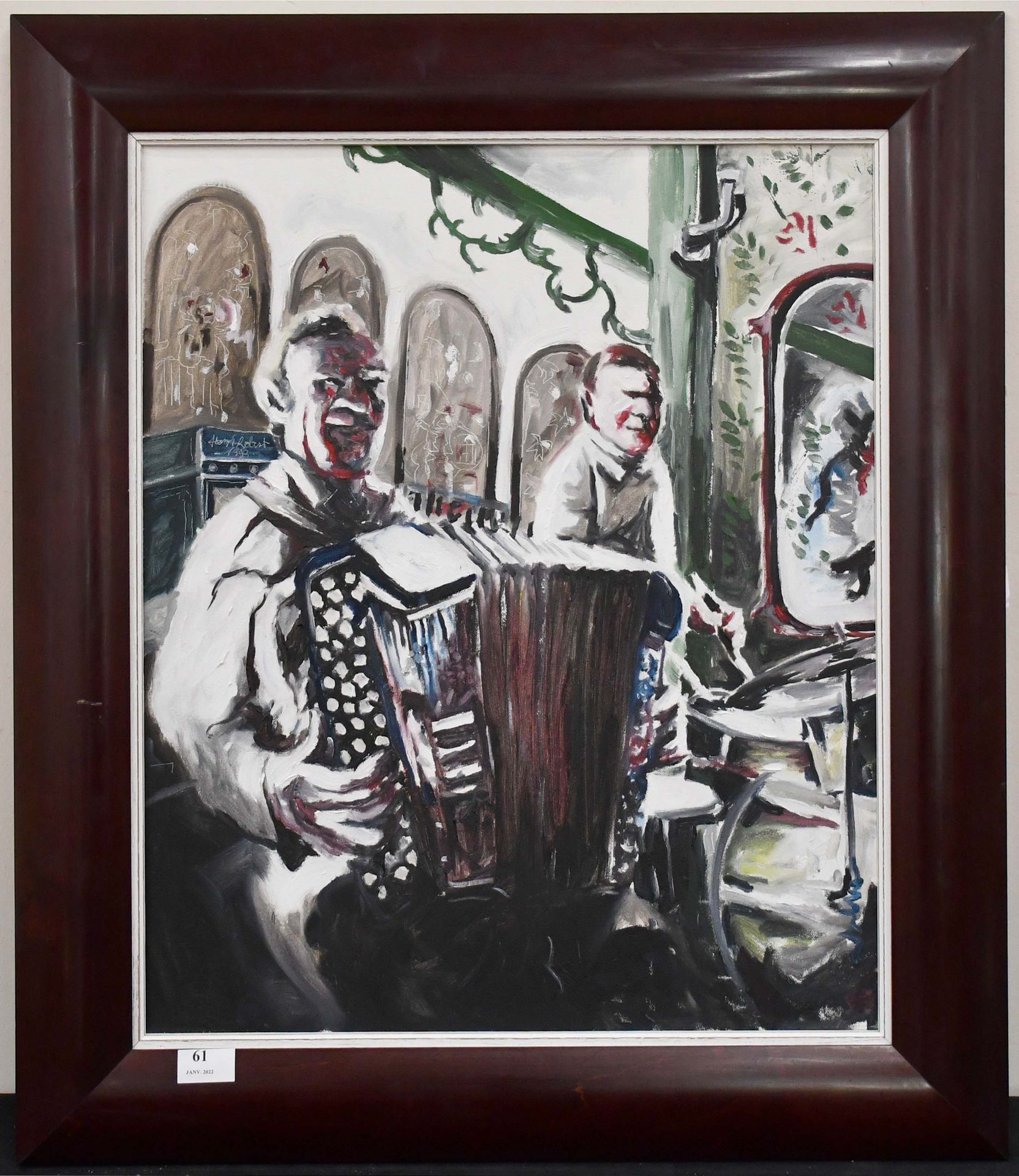 Null Robert Alonzi

Oil on canvas: "Les Olivettes à Liège, café chantant". Signe&hellip;