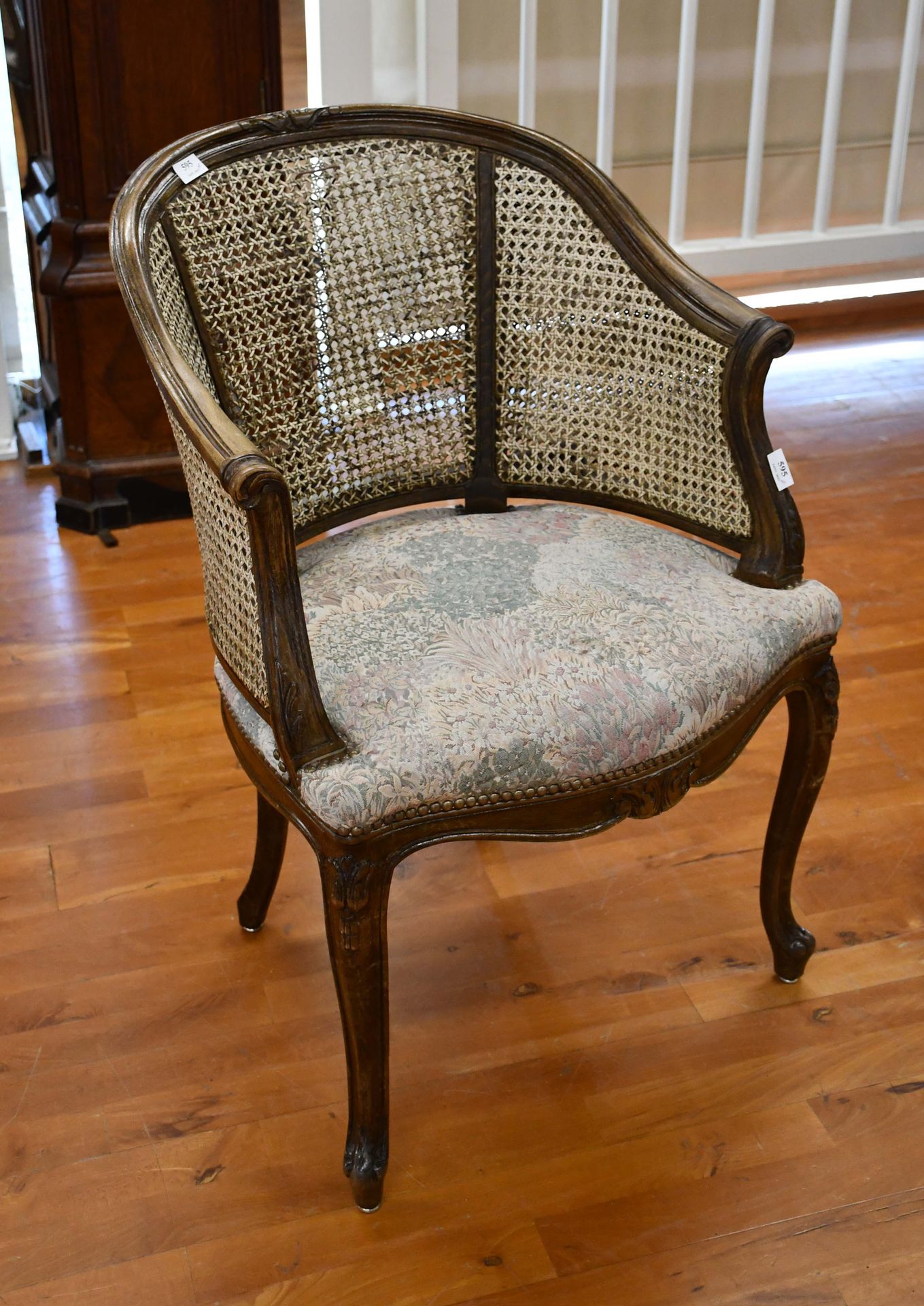 Null Louis XV style desk chair with cane back