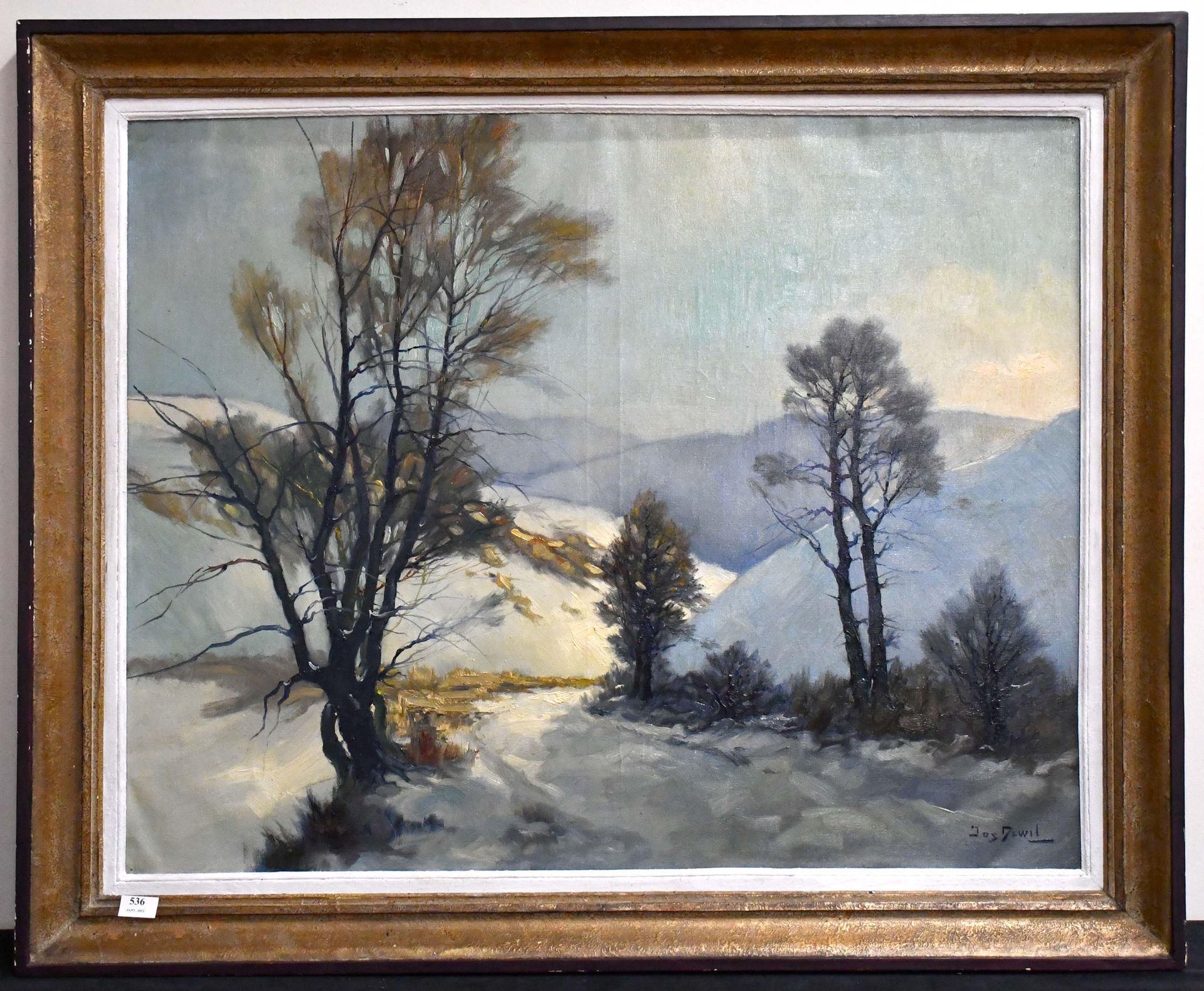 Null 乔斯-德维尔

布面油画："Rayon de soleil, neige au fond desCris"。背面有标题。签名。

尺寸：80厘米×10&hellip;
