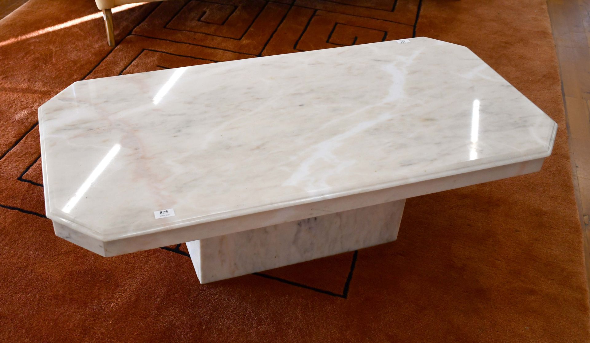 Null Table basse de salon en marbre et onyx