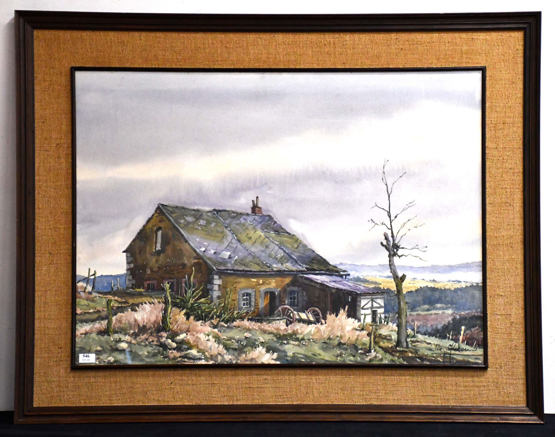 Null Léon Claessens

水彩画："Lorcé的阿登农场"。背面有标题。签名。

尺寸：73厘米×100厘米。