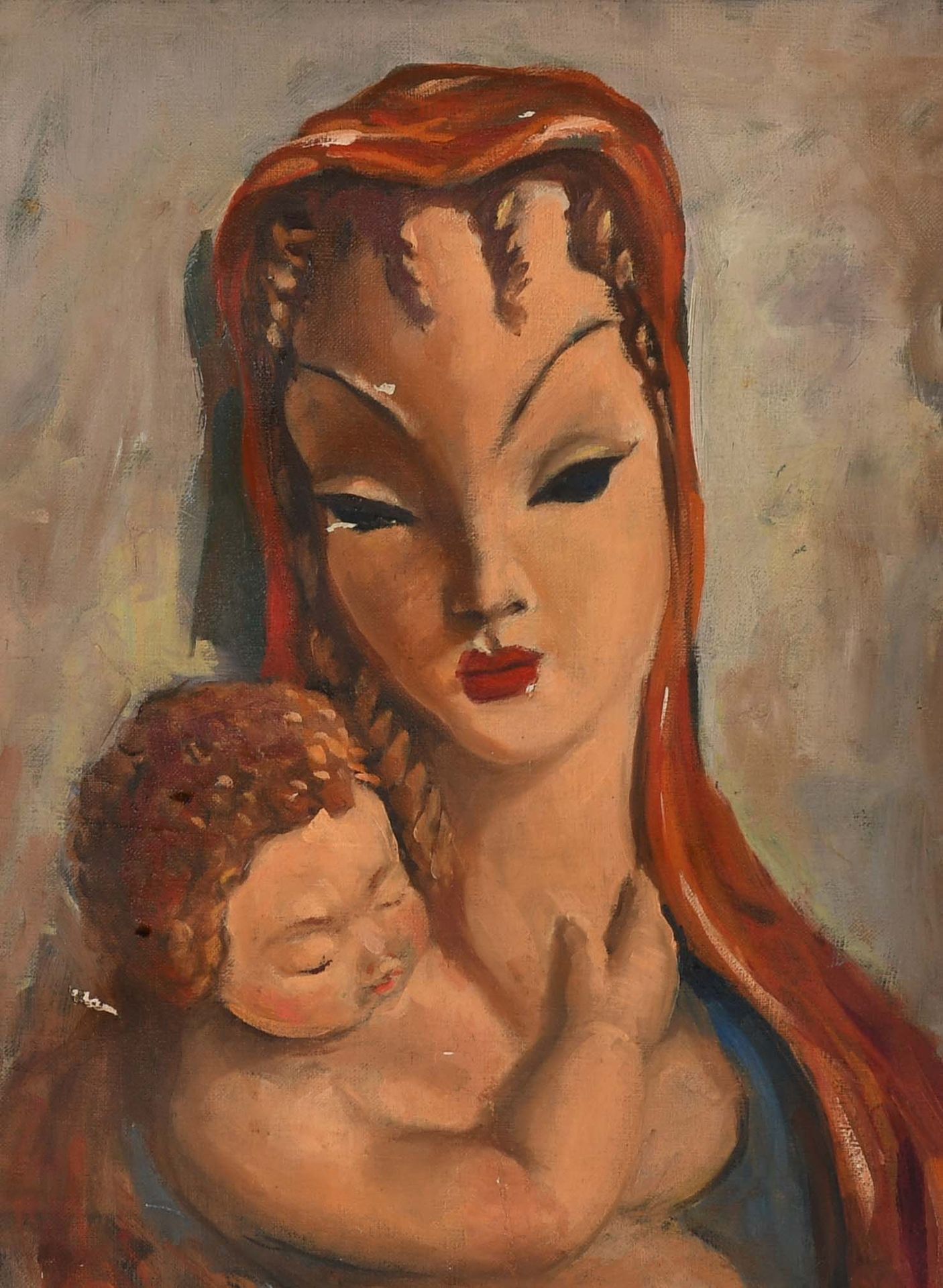Null Gemälde

Öl auf Leinwand: "Mutterschaft".

Maße: 42 cm x 32 cm.